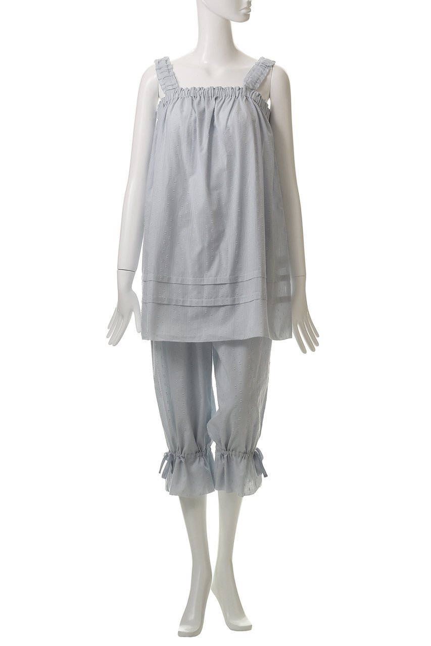 【キッドブルー/KID BLUE】の25カットドビーコットンパジャマ 人気、トレンドファッション・服の通販 founy(ファニー) 　ファッション　Fashion　レディースファッション　WOMEN　お家時間・ステイホーム　Home Time/Stay Home　ギャザー　Gather　パジャマ　Pajamas　フェミニン　Feminine　リボン　Ribbon　NEW・新作・新着・新入荷　New Arrivals　other-2|ID: prp329100004571687 ipo3291000000032348696