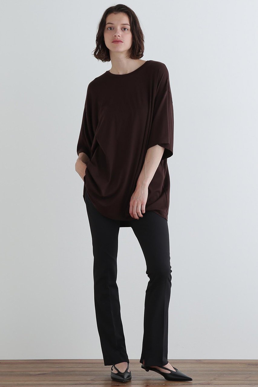 【ル フィル/LE PHIL】のエンブロイダリージャージカットソー 人気、トレンドファッション・服の通販 founy(ファニー) 　ファッション　Fashion　レディースファッション　Fashion for Women　トップス・カットソー　Cut & Sew Tops　シャツ・ブラウス・オフィスカジュアル　Elegant Blouses & Button-Ups　ロングTシャツ・Tシャツ　Longline T-Shirts & Tees　カットソー・ベーシックTシャツ　Cut-and-Sewn Tops / Stretch Tees & Basics　ショート　Short, Short Length　スタンダード　Standard, Basic　スリーブ　Sleeve, Long Sleeve / Short Sleeve　フェミニン　Feminine, Girly　メンズ　Men's, Menswear　エレガント 上品　Elegant　other-2|ID: prp329100004571690 ipo3291000000033061762