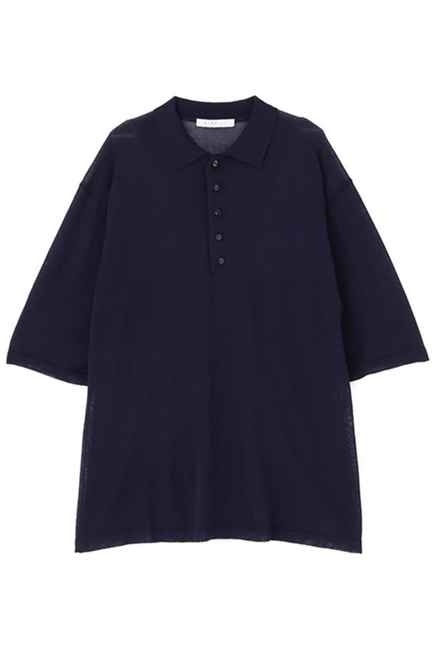 【エトレトウキョウ/ETRE TOKYO】のハーフスリーブニットポロ 人気、トレンドファッション・服の通販 founy(ファニー) 　ファッション　Fashion　レディースファッション　WOMEN　トップス・カットソー　Tops/Tshirt　ニット　Knit Tops　プルオーバー　Pullover　おすすめ　Recommend　シアー　Sheer　スポーティ　Sporty　トレンド　Trend　NEW・新作・新着・新入荷　New Arrivals　other-7|ID: prp329100004572929 ipo3291000000032362627
