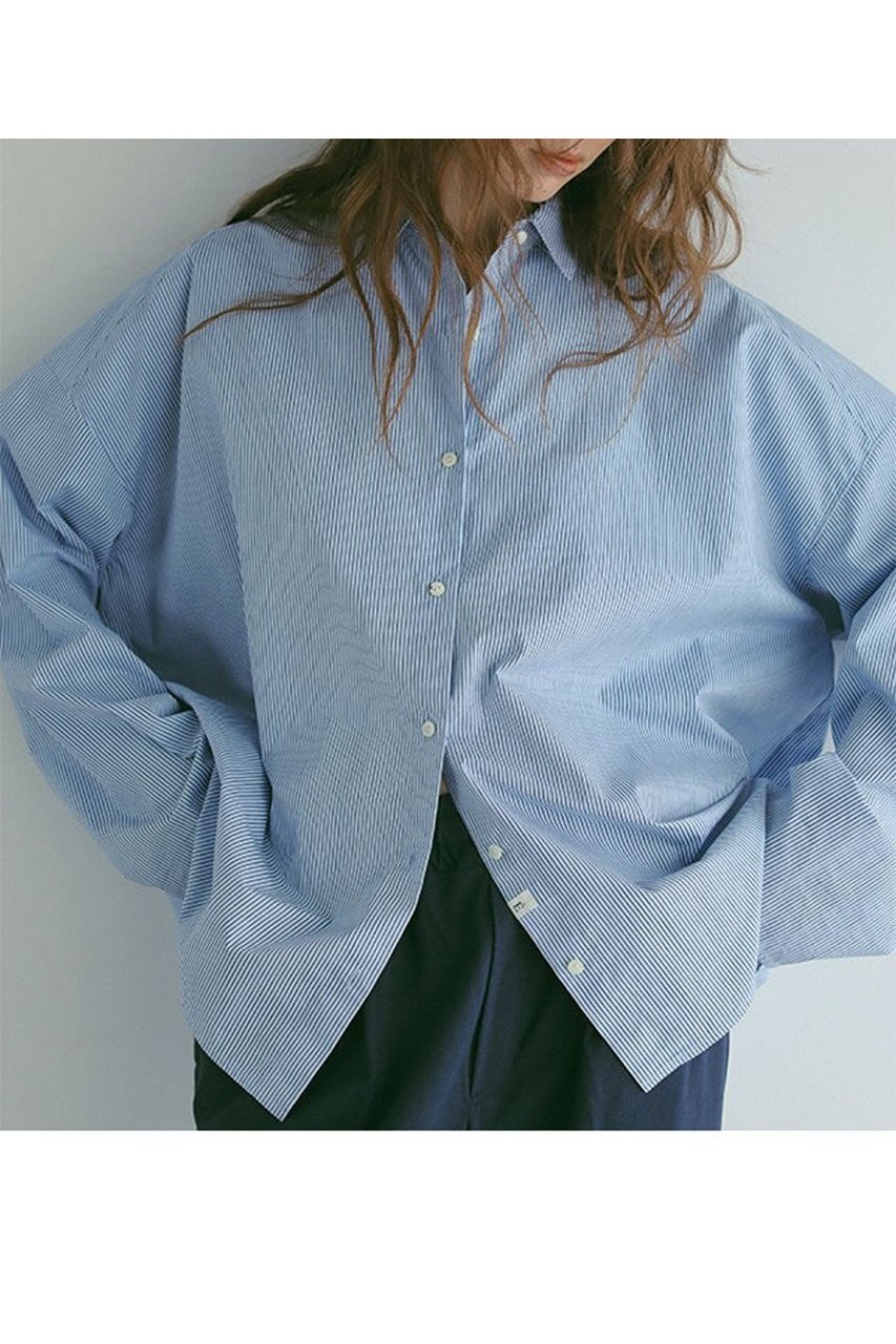 【エトレトウキョウ/ETRE TOKYO】のストライプボックスシャツ インテリア・キッズ・メンズ・レディースファッション・服の通販 founy(ファニー) 　ファッション　Fashion　レディースファッション　WOMEN　トップス・カットソー　Tops/Tshirt　シャツ/ブラウス　Shirts/Blouses　ストライプ　Stripe　スリーブ　Sleeve　ブラウジング　Browsing　ロング　Long　エレガント 上品　Elegant　NEW・新作・新着・新入荷　New Arrivals　ブルー|ID: prp329100004572930 ipo3291000000032362630