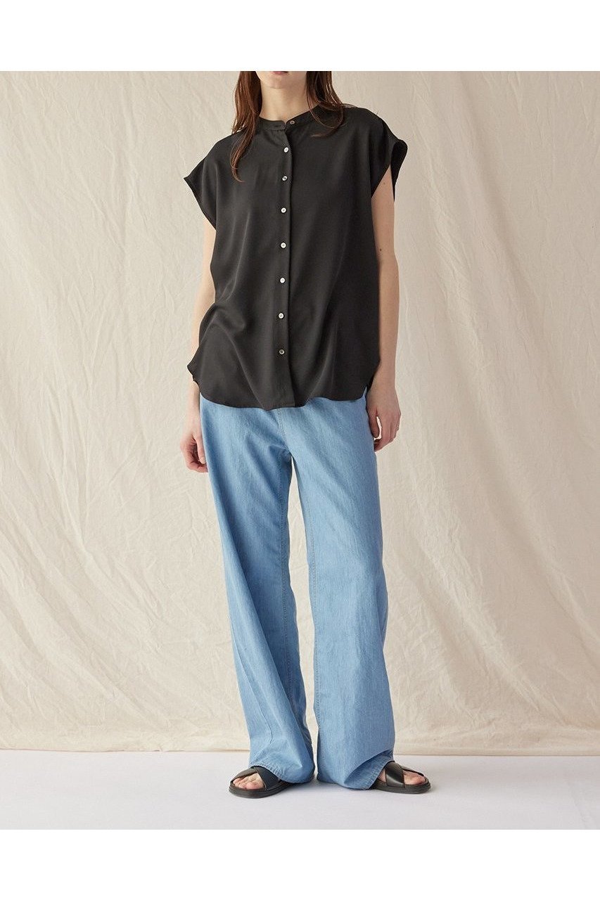 【フローレント/FLORENT】のポリエステル フレンチスリーブ ブラウス 人気、トレンドファッション・服の通販 founy(ファニー) 　ファッション　Fashion　レディースファッション　WOMEN　トップス・カットソー　Tops/Tshirt　シャツ/ブラウス　Shirts/Blouses　サマー　Summer　ショート　Short　スリーブ　Sleeve　フレンチ　French　ベーシック　Basic　夏　Summer　NEW・新作・新着・新入荷　New Arrivals　ビジネス 仕事 通勤　Business　other-6|ID: prp329100004572944 ipo3291000000032362788