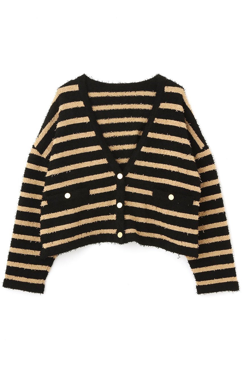 【アドーア/ADORE】のツィーディーボーダーニット インテリア・キッズ・メンズ・レディースファッション・服の通販 founy(ファニー) 　ファッション　Fashion　レディースファッション　WOMEN　トップス・カットソー　Tops/Tshirt　ニット　Knit Tops　プルオーバー　Pullover　カーディガン　Cardigan　ストレッチ　Stretch　ボトム　Bottom　ロング　Long　NEW・新作・新着・新入荷　New Arrivals　ブラック|ID: prp329100004572949 ipo3291000000032362826