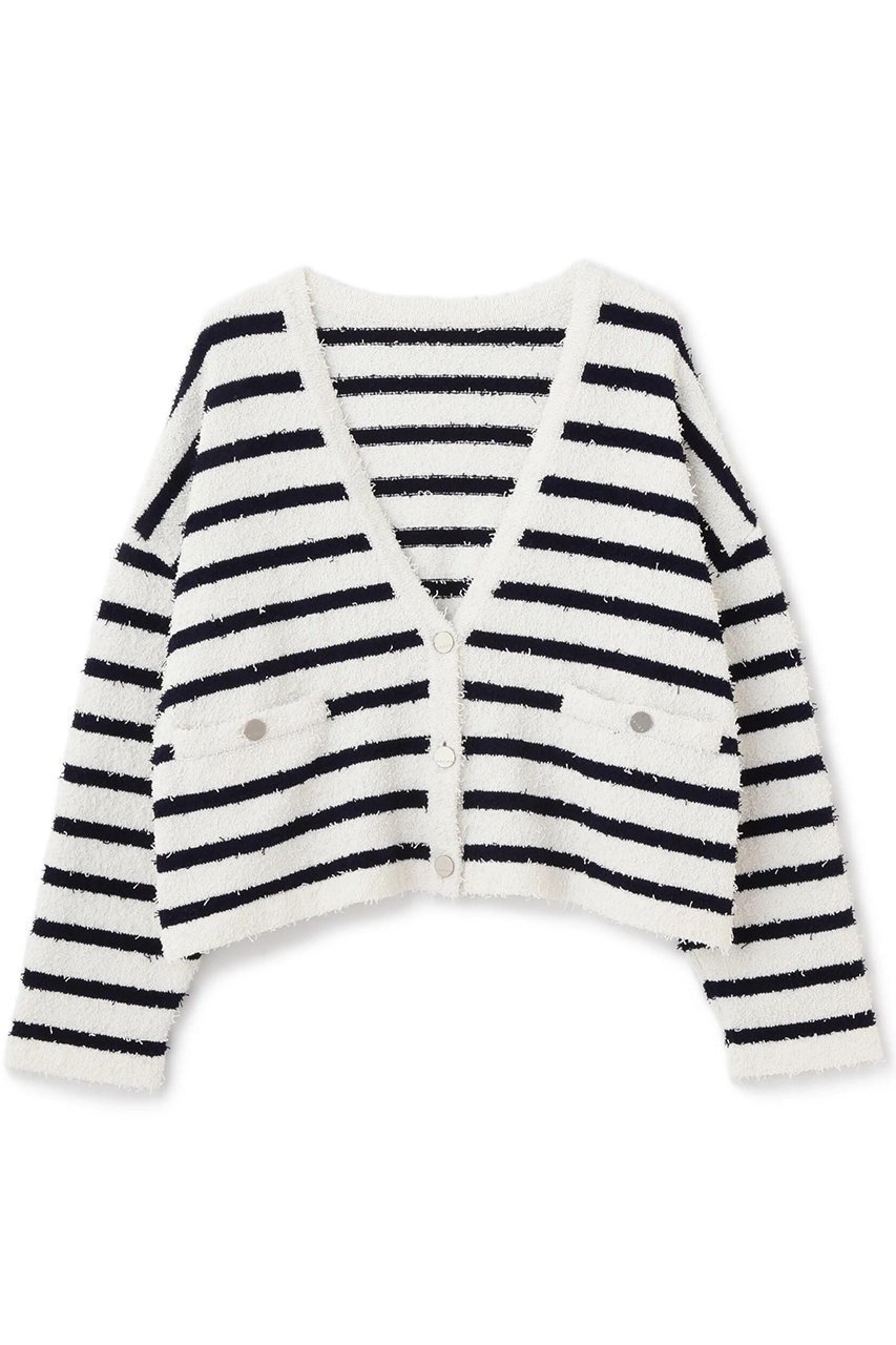【アドーア/ADORE】のツィーディーボーダーニット インテリア・キッズ・メンズ・レディースファッション・服の通販 founy(ファニー) 　ファッション　Fashion　レディースファッション　WOMEN　トップス・カットソー　Tops/Tshirt　ニット　Knit Tops　プルオーバー　Pullover　カーディガン　Cardigan　ストレッチ　Stretch　ボトム　Bottom　ロング　Long　NEW・新作・新着・新入荷　New Arrivals　ホワイト|ID: prp329100004572949 ipo3291000000032362827