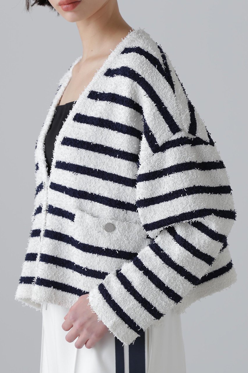 【アドーア/ADORE】のツィーディーボーダーニット 人気、トレンドファッション・服の通販 founy(ファニー) 　ファッション　Fashion　レディースファッション　Fashion for Women　トップス・カットソー　Cut & Sew Tops　ニット　Knit Tops & Sweaters　カジュアルプルオーバー・ニットトップス　Pullovers & Knit Tops / Casual Pullovers　カーディガン　Cardigan, Knitwear　ストレッチ　Stretch, Stretchy Fabric　ボトム　Bottoms, Lower Wear　ロング　Long, Long-Length　other-7|ID: prp329100004572949 ipo3291000000035696620