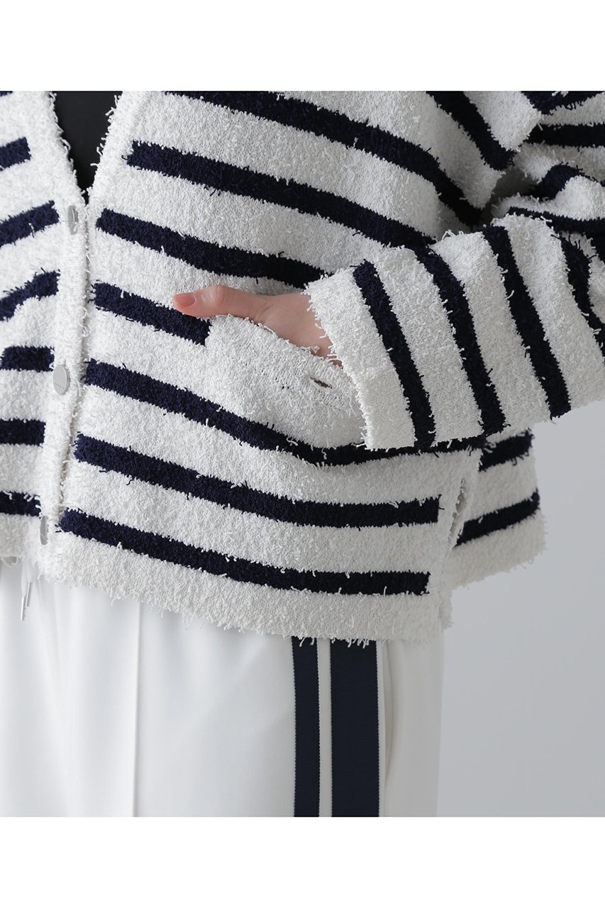 【アドーア/ADORE】のツィーディーボーダーニット 人気、トレンドファッション・服の通販 founy(ファニー) 　ファッション　Fashion　レディースファッション　Fashion for Women　トップス・カットソー　Cut & Sew Tops　ニット　Knit Tops & Sweaters　カジュアルプルオーバー・ニットトップス　Pullovers & Knit Tops / Casual Pullovers　カーディガン　Cardigan, Knitwear　ストレッチ　Stretch, Stretchy Fabric　ボトム　Bottoms, Lower Wear　ロング　Long, Long-Length　other-8|ID: prp329100004572949 ipo3291000000035696621