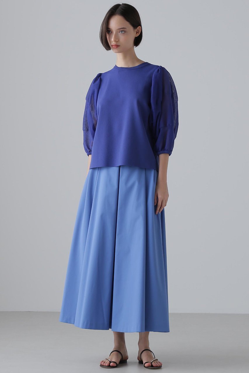 【アドーア/ADORE】のシアースリーブニット 人気、トレンドファッション・服の通販 founy(ファニー) 　ファッション　Fashion　レディースファッション　Fashion for Women　トップス・カットソー　Cut & Sew Tops　ニット　Knit Tops & Sweaters　カジュアルプルオーバー・ニットトップス　Pullovers & Knit Tops / Casual Pullovers　インナー　Innerwear　ギャザー　Gathered, Ruffled　ストレッチ　Stretch, Stretchy Fabric　スリーブ　Sleeve, Long Sleeve / Short Sleeve　other-3|ID: prp329100004572950 ipo3291000000035783341