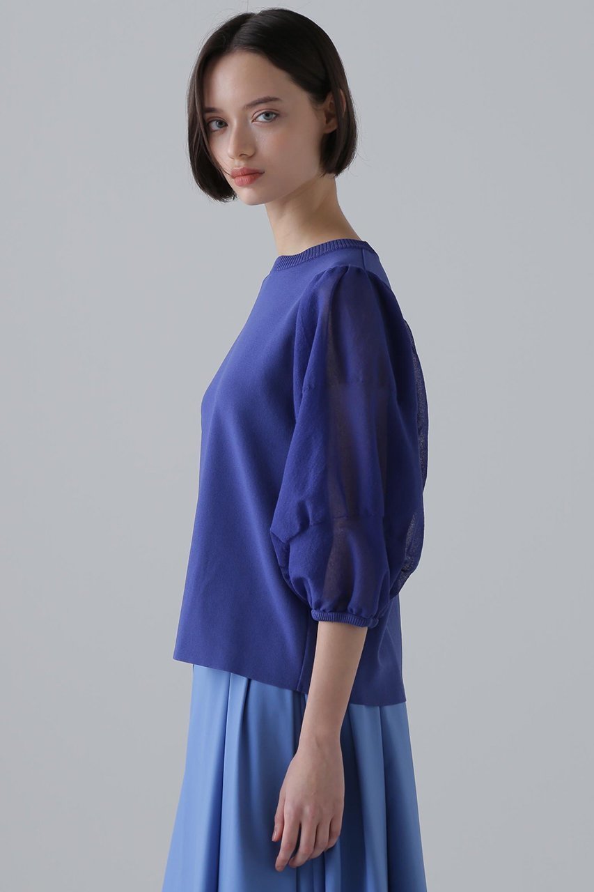 【アドーア/ADORE】のシアースリーブニット 人気、トレンドファッション・服の通販 founy(ファニー) 　ファッション　Fashion　レディースファッション　Fashion for Women　トップス・カットソー　Cut & Sew Tops　ニット　Knit Tops & Sweaters　カジュアルプルオーバー・ニットトップス　Pullovers & Knit Tops / Casual Pullovers　インナー　Innerwear　ギャザー　Gathered, Ruffled　ストレッチ　Stretch, Stretchy Fabric　スリーブ　Sleeve, Long Sleeve / Short Sleeve　other-4|ID: prp329100004572950 ipo3291000000035783342