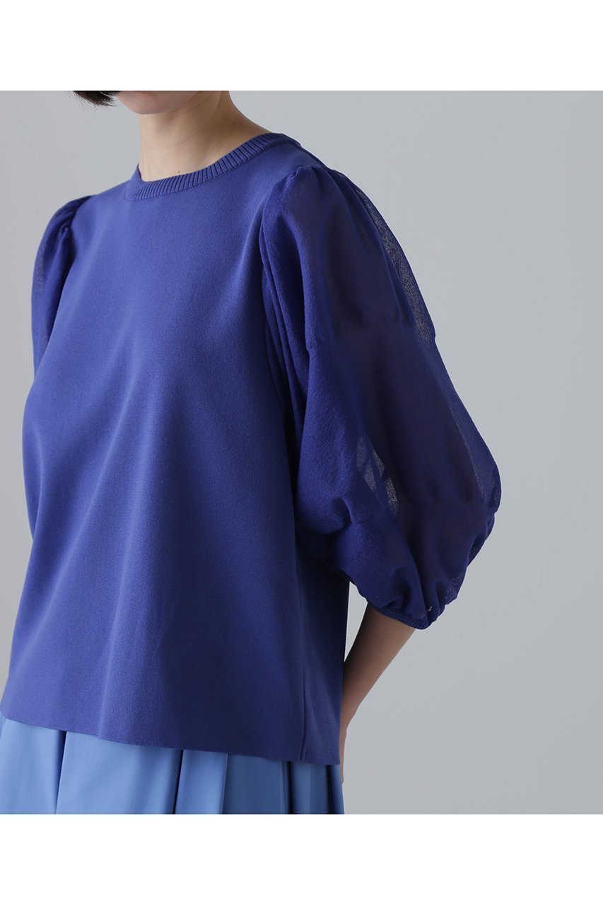 【アドーア/ADORE】のシアースリーブニット 人気、トレンドファッション・服の通販 founy(ファニー) 　ファッション　Fashion　レディースファッション　Fashion for Women　トップス・カットソー　Cut & Sew Tops　ニット　Knit Tops & Sweaters　カジュアルプルオーバー・ニットトップス　Pullovers & Knit Tops / Casual Pullovers　インナー　Innerwear　ギャザー　Gathered, Ruffled　ストレッチ　Stretch, Stretchy Fabric　スリーブ　Sleeve, Long Sleeve / Short Sleeve　other-7|ID: prp329100004572950 ipo3291000000035783345