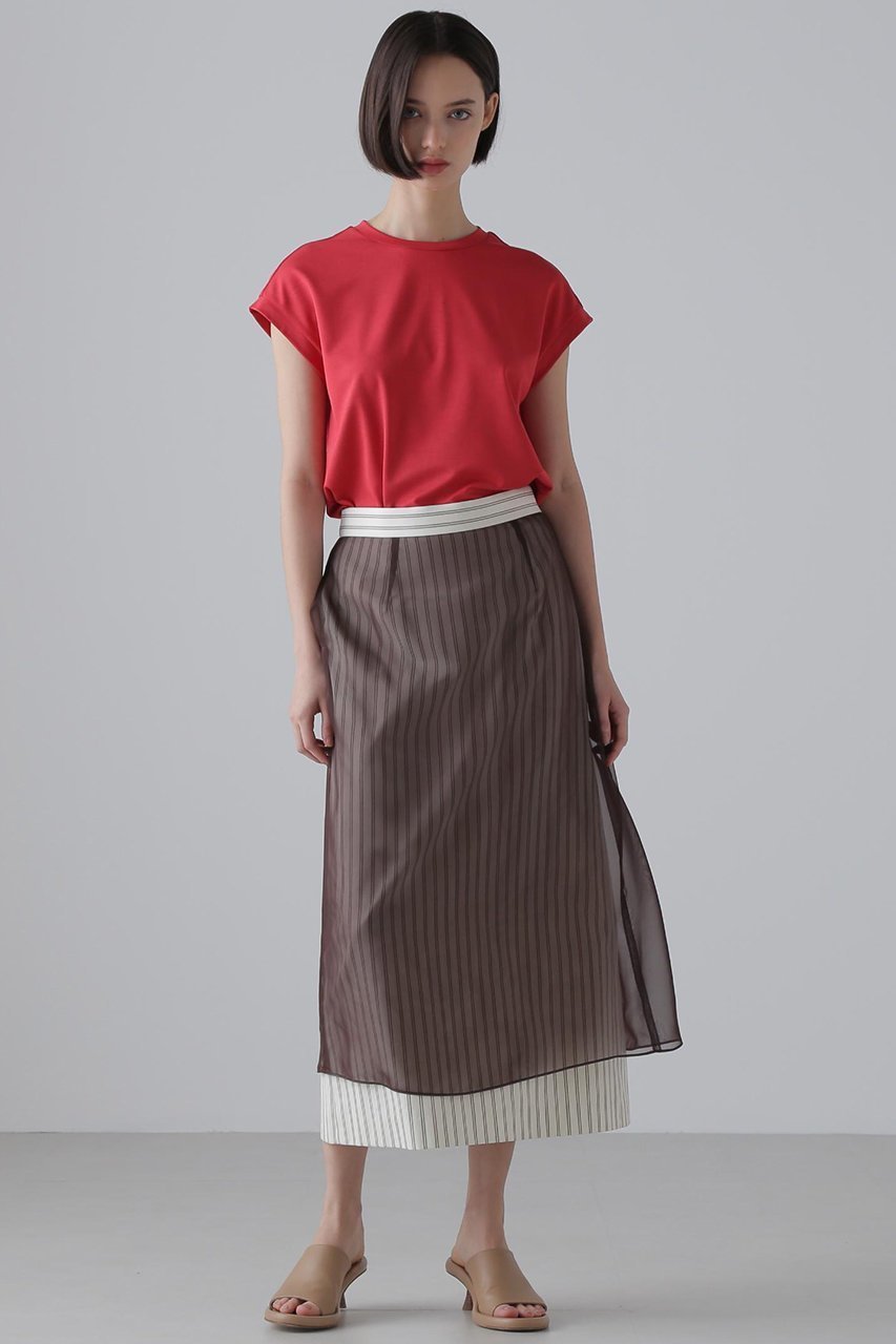 【アドーア/ADORE】のストレッチポンチカットソー 人気、トレンドファッション・服の通販 founy(ファニー) 　ファッション　Fashion　レディースファッション　Fashion for Women　トップス・カットソー　Cut & Sew Tops　シャツ・ブラウス・オフィスカジュアル　Elegant Blouses & Button-Ups　ロングTシャツ・Tシャツ　Longline T-Shirts & Tees　カットソー・ベーシックTシャツ　Cut-and-Sewn Tops / Stretch Tees & Basics　2024年　2024　2024春夏・S/S　Spring/Summer 2024 SS24　カットソー　Cut and Sewn Top　ショート　Short, Short Length　スリーブ　Sleeve, Long Sleeve / Short Sleeve　エレガント 上品　Elegant　人気　Popular, Best Seller　定番　Standard, Basic Item　other-3|ID: prp329100004572951 ipo3291000000035362647