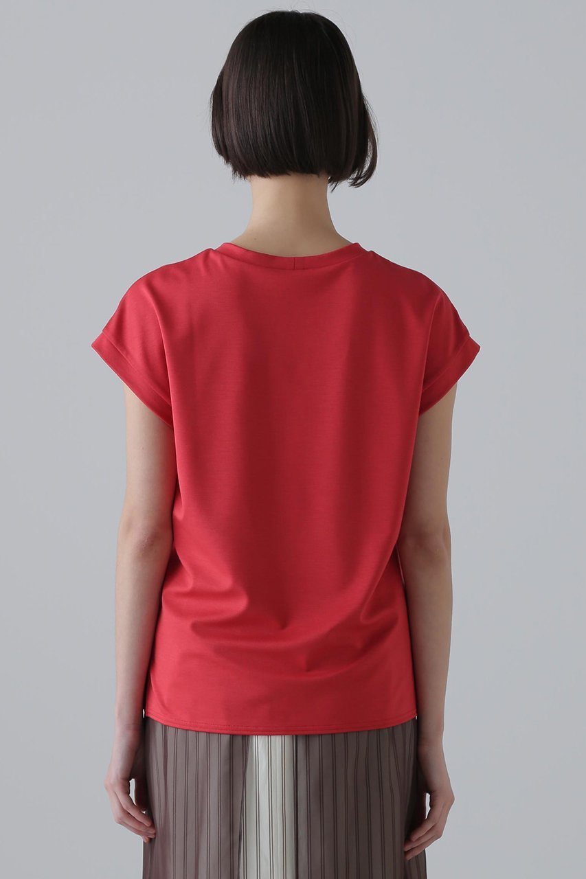 【アドーア/ADORE】のストレッチポンチカットソー 人気、トレンドファッション・服の通販 founy(ファニー) 　ファッション　Fashion　レディースファッション　Fashion for Women　トップス・カットソー　Cut & Sew Tops　シャツ・ブラウス・オフィスカジュアル　Elegant Blouses & Button-Ups　ロングTシャツ・Tシャツ　Longline T-Shirts & Tees　カットソー・ベーシックTシャツ　Cut-and-Sewn Tops / Stretch Tees & Basics　2024年　2024　2024春夏・S/S　Spring/Summer 2024 SS24　カットソー　Cut and Sewn Top　ショート　Short, Short Length　スリーブ　Sleeve, Long Sleeve / Short Sleeve　エレガント 上品　Elegant　人気　Popular, Best Seller　定番　Standard, Basic Item　other-5|ID: prp329100004572951 ipo3291000000035362649