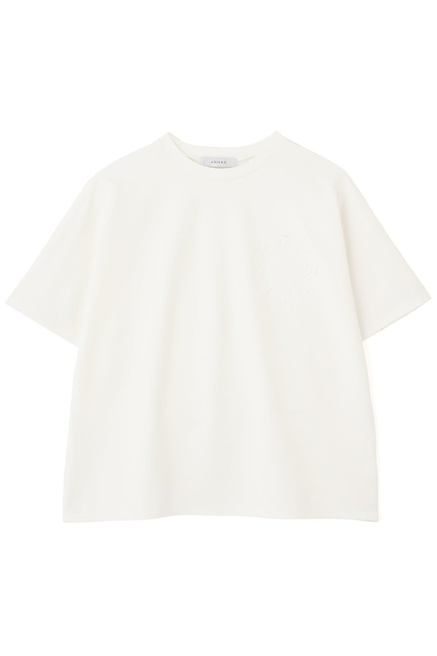 【アドーア/ADORE】のエンボスロゴT インテリア・キッズ・メンズ・レディースファッション・服の通販 founy(ファニー) 　ファッション　Fashion　レディースファッション　WOMEN　トップス・カットソー　Tops/Tshirt　シャツ/ブラウス　Shirts/Blouses　ロング / Tシャツ　T-Shirts　カットソー　Cut and Sewn　サークル　Circle　ショート　Short　シンプル　Simple　スリーブ　Sleeve　ボトム　Bottom　夏　Summer　NEW・新作・新着・新入荷　New Arrivals　ホワイト|ID: prp329100004572953 ipo3291000000032362867