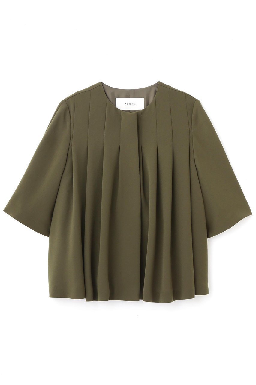 【アドーア/ADORE】のドライタッチジョーゼットジャケット インテリア・キッズ・メンズ・レディースファッション・服の通販 founy(ファニー) 　ファッション　Fashion　レディースファッション　WOMEN　アウター　Coat Outerwear　ジャケット　Jackets　ジャケット　Jacket　ストレッチ　Stretch　セットアップ　Set Up　NEW・新作・新着・新入荷　New Arrivals　ビジネス 仕事 通勤　Business　カーキ|ID: prp329100004572956 ipo3291000000032362884