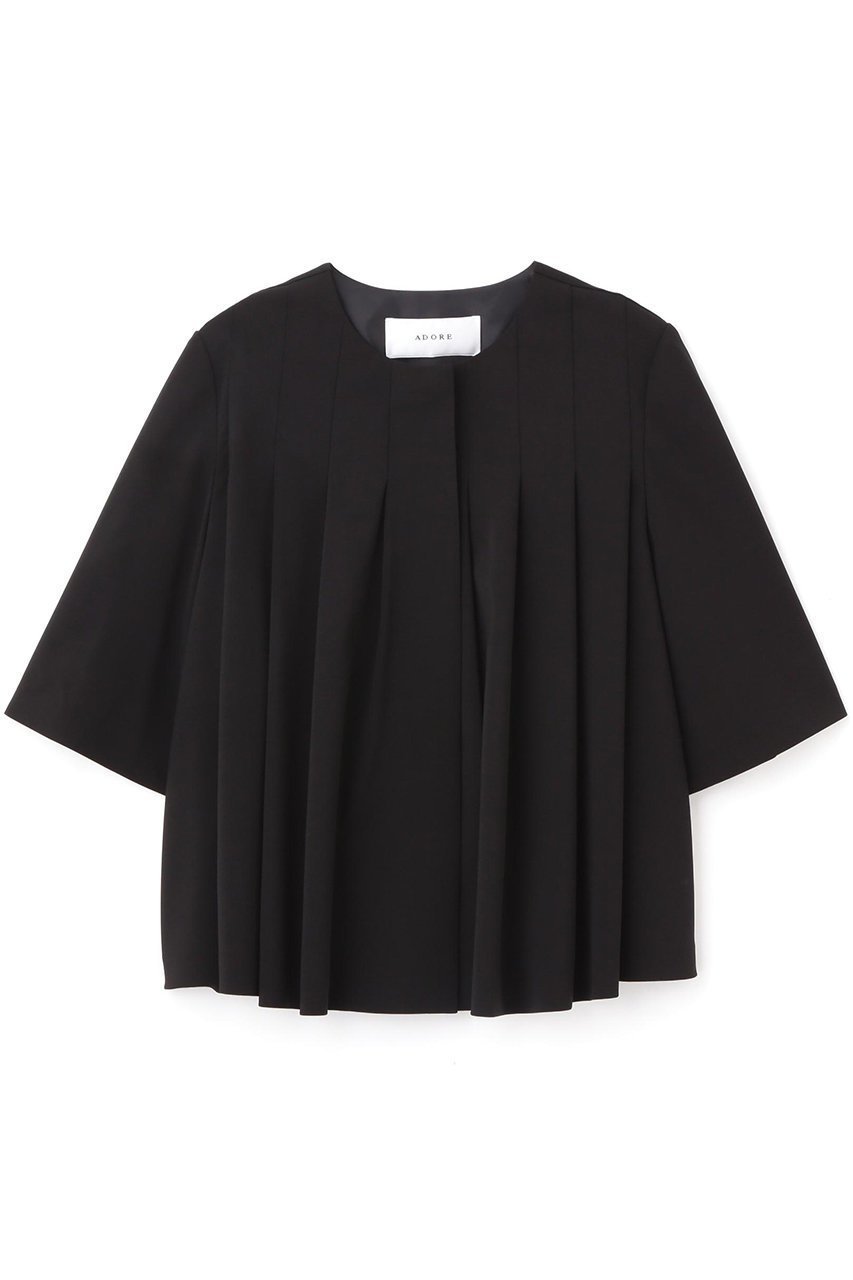 【アドーア/ADORE】のドライタッチジョーゼットジャケット インテリア・キッズ・メンズ・レディースファッション・服の通販 founy(ファニー) 　ファッション　Fashion　レディースファッション　Fashion for Women　アウター　Coat / Outerwear Collection　レディースジャケット・軽アウター　Jackets　ジャケット　Jacket, Outerwear　ストレッチ　Stretch, Stretchy Fabric　セットアップ　Set-Up, Coordinated Outfit　ビジネス 仕事 通勤　Business / Work / Commuting　ブラック|ID: prp329100004572956 ipo3291000000035783348