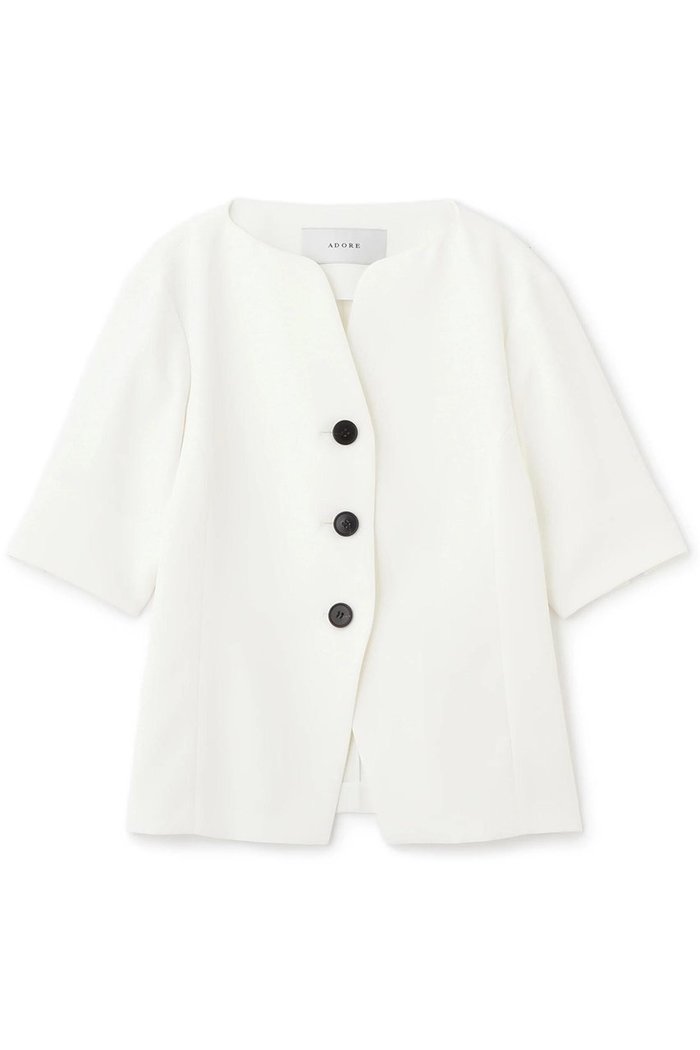 【アドーア/ADORE】のホロウツイルジャケット インテリア・キッズ・メンズ・レディースファッション・服の通販 founy(ファニー) https://founy.com/ ファッション Fashion レディースファッション Fashion for Women アウター Coat / Outerwear Collection レディースジャケット・軽アウター Jackets ジャケット Jacket, Outerwear スリット Slit, Slit Detail デコルテ Décolleté, Neckline フロント Front, Front Design 半袖 Short Sleeve, Half Sleeve |ID: prp329100004572958 ipo3291000000032362897