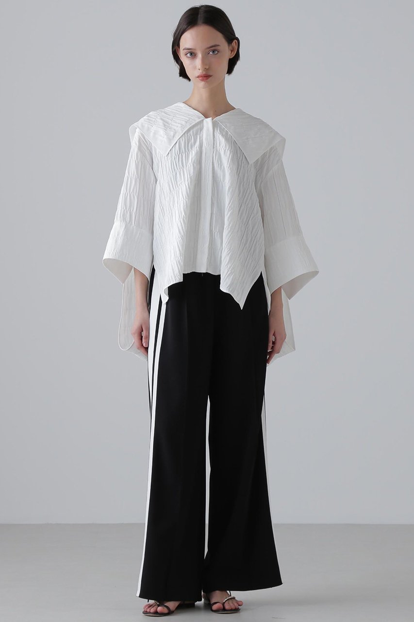 【アドーア/ADORE】のシュリンクWジャガードジャケット 人気、トレンドファッション・服の通販 founy(ファニー) 　ファッション　Fashion　レディースファッション　Fashion for Women　アウター　Coat / Outerwear Collection　レディースジャケット・軽アウター　Jackets　ジャカード／ジャガード　Jacquard, Woven Pattern　ジャケット　Jacket, Outerwear　ドレープ　Drape, Draping Fabric　フロント　Front, Front Design　モチーフ　Motif, Design Theme　再入荷　Restock / Back in Stock　other-3|ID: prp329100004572959 ipo3291000000034988909