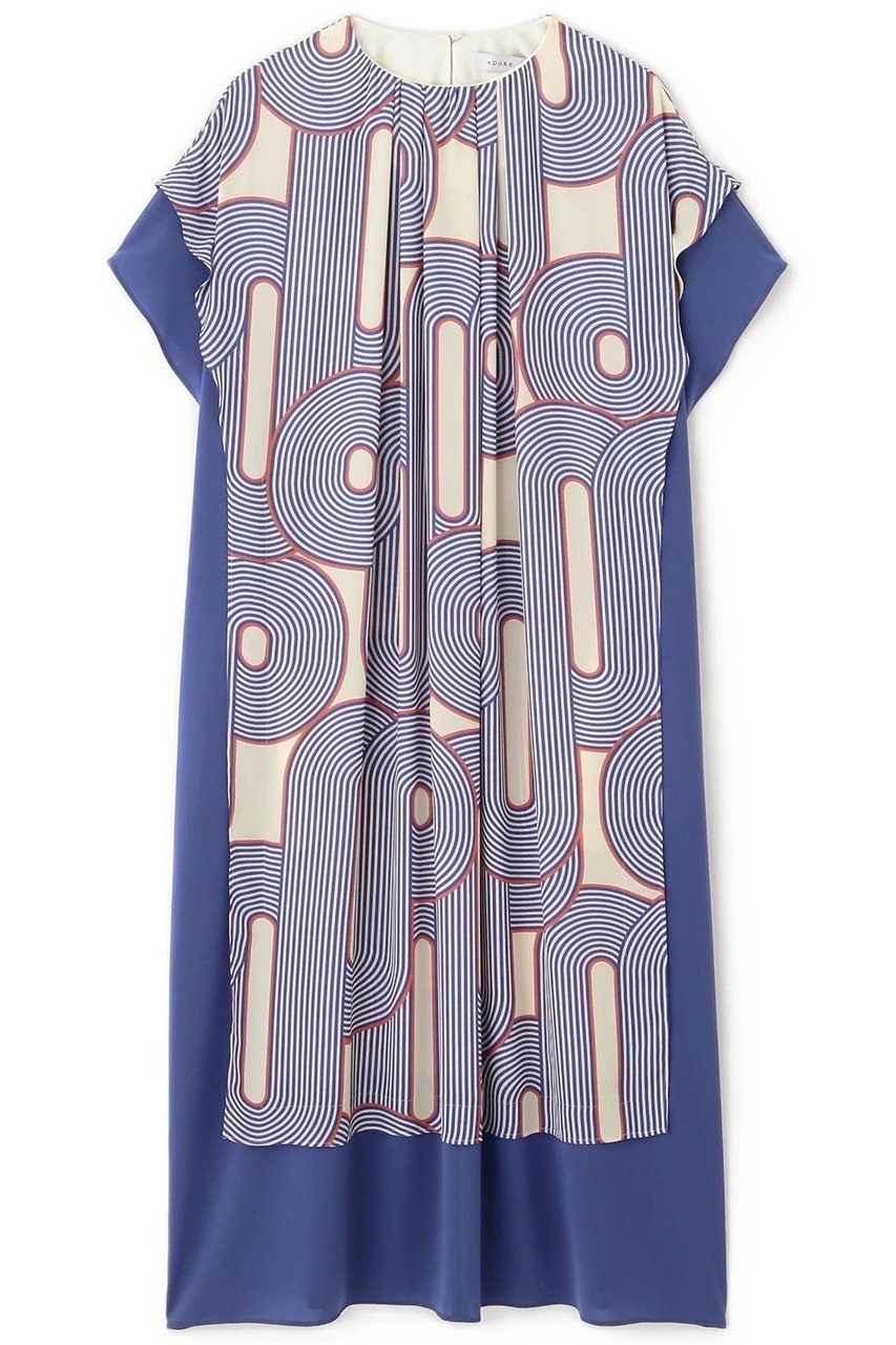 【アドーア/ADORE】のメイズプリントワンピース インテリア・キッズ・メンズ・レディースファッション・服の通販 founy(ファニー) ファッション Fashion レディースファッション Fashion for Women ワンピース Dresses チュニック Tunic Tops & Dresses ギャザー Gathered, Ruffled シンプル Simple, Minimal チュニック Tunic, Long Top ドレス Dress, One-Piece プリント Print, Printed Pattern ロング Long, Long-Length 無地 Plain, Solid Color ブルー|ID: prp329100004572962 ipo3291000000035924577