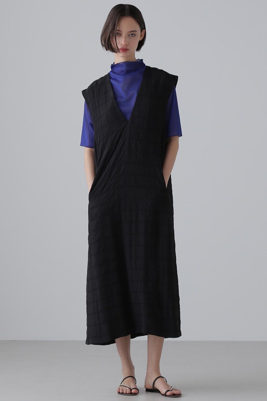 【アドーア/ADORE】のシュリンクWジャガードワンピース 人気、トレンドファッション・服の通販 founy(ファニー) 　ファッション　Fashion　レディースファッション　Fashion for Women　ワンピース　Dresses　チュニック　Tunic Tops & Dresses　ジャカード／ジャガード　Jacquard, Woven Pattern　スクエア　Square, Square Shape　チュニック　Tunic, Long Top　ドレス　Dress, One-Piece　ドレープ　Drape, Draping Fabric　モチーフ　Motif, Design Theme　other-2|ID: prp329100004572967 ipo3291000000035878285