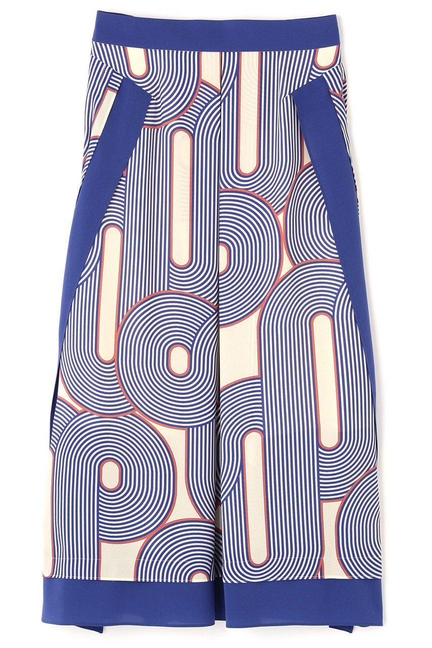 【アドーア/ADORE】のメイズプリントスカート インテリア・キッズ・メンズ・レディースファッション・服の通販 founy(ファニー) 　ファッション　Fashion　レディースファッション　Fashion for Women　スカート　Skirts　ロングスカート　Long Skirts / Maxi & Midi Skirts　スカーフ　Scarf, Neckwear　フォルム　Silhouette, Form　プリント　Print, Printed Pattern　モチーフ　Motif, Design Theme　ロング　Long, Long-Length　再入荷　Restock / Back in Stock　無地　Plain, Solid Color　ブルー|ID: prp329100004572975 ipo3291000000034990213