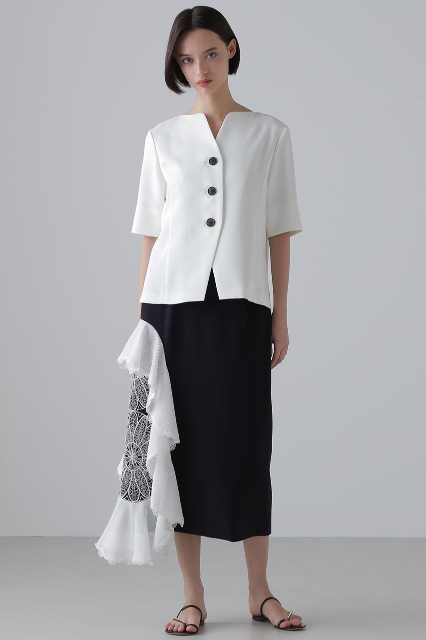 【アドーア/ADORE】のクロシェドッキングスカート 人気、トレンドファッション・服の通販 founy(ファニー) 　ファッション　Fashion　レディースファッション　Fashion for Women　スカート　Skirts　ロングスカート　Long Skirts / Maxi & Midi Skirts　セットアップ　Set-Up, Coordinated Outfit　ラッフル　Ruffle, Frill　ロング　Long, Long-Length　再入荷　Restock / Back in Stock　other-2|ID: prp329100004572979 ipo3291000000034990223