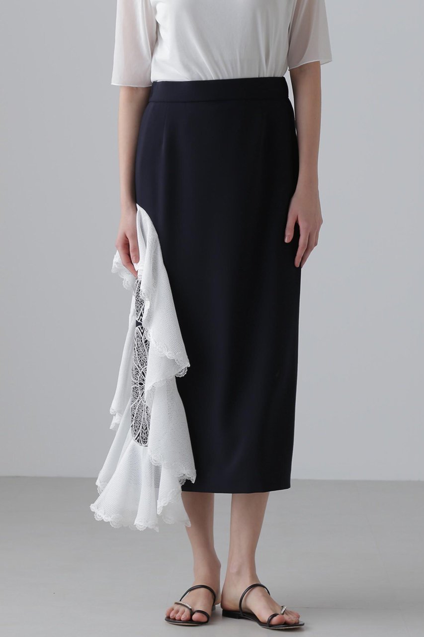 【アドーア/ADORE】のクロシェドッキングスカート 人気、トレンドファッション・服の通販 founy(ファニー) 　ファッション　Fashion　レディースファッション　Fashion for Women　スカート　Skirts　ロングスカート　Long Skirts / Maxi & Midi Skirts　セットアップ　Set-Up, Coordinated Outfit　ラッフル　Ruffle, Frill　ロング　Long, Long-Length　再入荷　Restock / Back in Stock　other-3|ID: prp329100004572979 ipo3291000000034990224