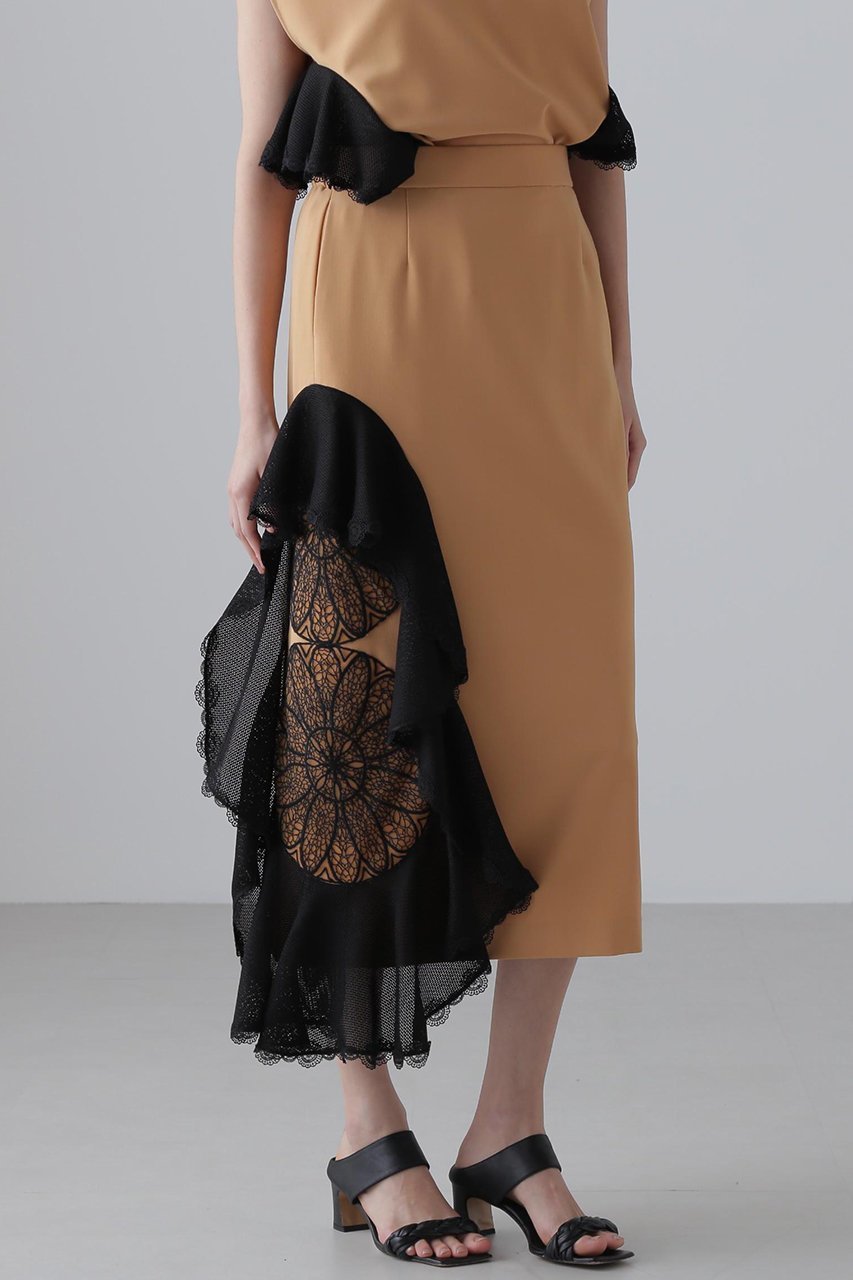 【アドーア/ADORE】のクロシェドッキングスカート 人気、トレンドファッション・服の通販 founy(ファニー) 　ファッション　Fashion　レディースファッション　Fashion for Women　スカート　Skirts　ロングスカート　Long Skirts / Maxi & Midi Skirts　セットアップ　Set-Up, Coordinated Outfit　ラッフル　Ruffle, Frill　ロング　Long, Long-Length　other-4|ID: prp329100004572979 ipo3291000000035642964