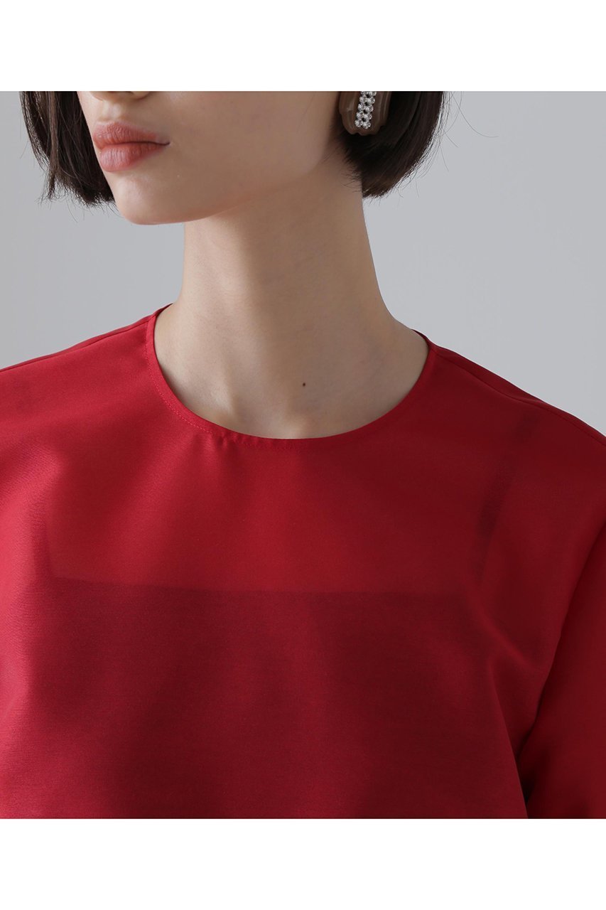 【アドーア/ADORE】のスパンオーガンジーブラウス 人気、トレンドファッション・服の通販 founy(ファニー) 　ファッション　Fashion　レディースファッション　Fashion for Women　トップス・カットソー　Cut & Sew Tops　シャツ・ブラウス・オフィスカジュアル　Elegant Blouses & Button-Ups　アシンメトリー　Asymmetrical Style　オケージョン　Occasion Wear　オーガンジー　Organza Fabric　ショート　Short, Short Length　スリーブ　Sleeve, Long Sleeve / Short Sleeve　ペプラム　Peplum, Flared Hem　other-6|ID: prp329100004572983 ipo3291000000032398951