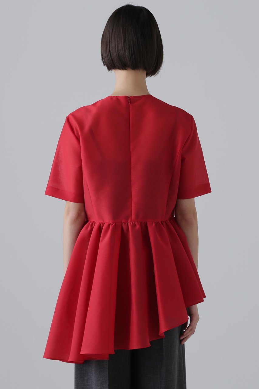 【アドーア/ADORE】のスパンオーガンジーブラウス 人気、トレンドファッション・服の通販 founy(ファニー) 　ファッション　Fashion　レディースファッション　Fashion for Women　トップス・カットソー　Cut & Sew Tops　シャツ・ブラウス・オフィスカジュアル　Elegant Blouses & Button-Ups　アシンメトリー　Asymmetrical Style　オケージョン　Occasion Wear　オーガンジー　Organza Fabric　ショート　Short, Short Length　スリーブ　Sleeve, Long Sleeve / Short Sleeve　ペプラム　Peplum, Flared Hem　other-5|ID: prp329100004572983 ipo3291000000035878295