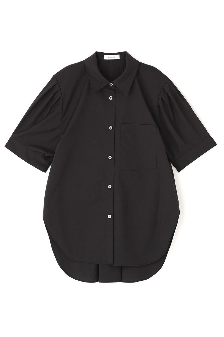 【アドーア/ADORE】のクリアコットンブラウス インテリア・キッズ・メンズ・レディースファッション・服の通販 founy(ファニー) 　ファッション　Fashion　レディースファッション　Fashion for Women　トップス・カットソー　Cut & Sew Tops　シャツ・ブラウス・オフィスカジュアル　Elegant Blouses & Button-Ups　おすすめ　Recommended / Our Picks　コンパクト　Compact, Small Size　ショート　Short, Short Length　スリーブ　Sleeve, Long Sleeve / Short Sleeve　セットアップ　Set-Up, Coordinated Outfit　ブロード　Broadcloth, Fine Cotton　夏　Summer　春　Spring　S/S・春夏　SS, Spring/Summer, Warm Season　ブラック|ID: prp329100004572985 ipo3291000000033061799