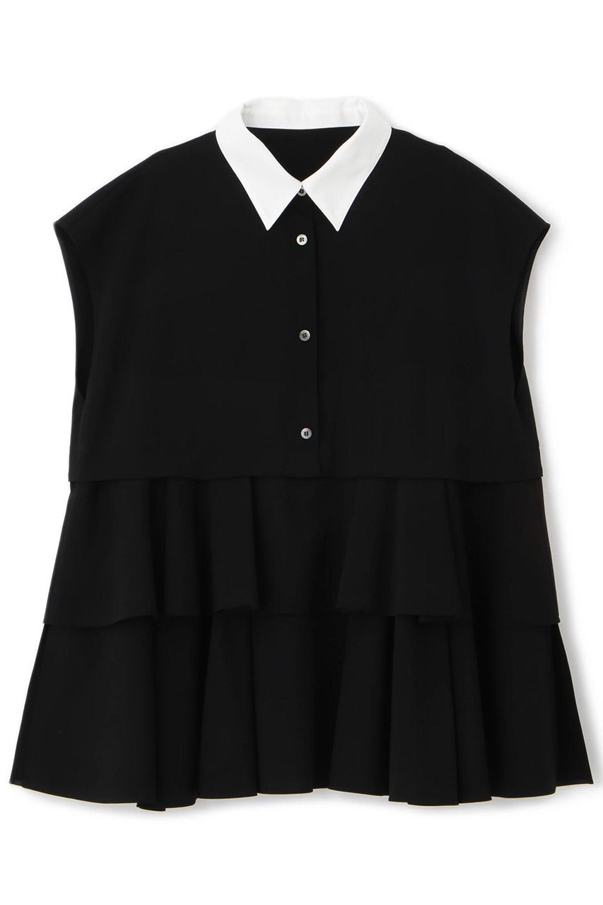 【アドーア/ADORE】のドライタッチジョーゼットブラウス インテリア・キッズ・メンズ・レディースファッション・服の通販 founy(ファニー) 　ファッション　Fashion　レディースファッション　WOMEN　トップス・カットソー　Tops/Tshirt　キャミソール / ノースリーブ　No Sleeves　シャツ/ブラウス　Shirts/Blouses　おすすめ　Recommend　ストレッチ　Stretch　セットアップ　Set Up　ノースリーブ　No Sleeve　ペプラム　Peplum　NEW・新作・新着・新入荷　New Arrivals　ビジネス 仕事 通勤　Business　ブラック|ID: prp329100004572986 ipo3291000000032363068