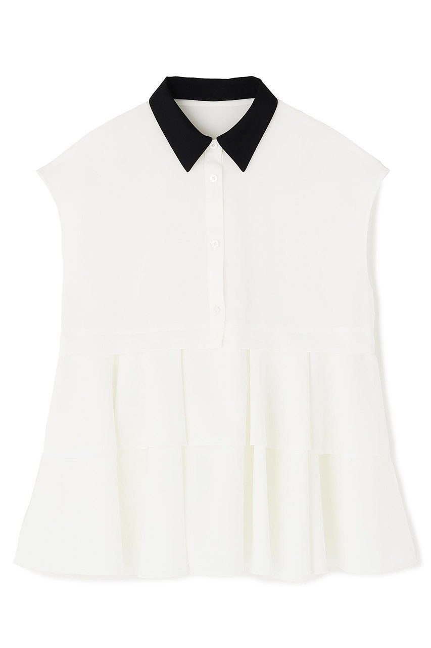 【アドーア/ADORE】のドライタッチジョーゼットブラウス インテリア・キッズ・メンズ・レディースファッション・服の通販 founy(ファニー) 　ファッション　Fashion　レディースファッション　Fashion for Women　トップス・カットソー　Cut & Sew Tops　キャミソール&ノースリーブ　Camisoles & Sleeveless Tops　シャツ・ブラウス・オフィスカジュアル　Elegant Blouses & Button-Ups　おすすめ　Recommended / Our Picks　ストレッチ　Stretch, Stretchy Fabric　セットアップ　Set-Up, Coordinated Outfit　ノースリーブ　Sleeveless, No-Sleeve　ペプラム　Peplum, Flared Hem　ビジネス 仕事 通勤　Business / Work / Commuting　ホワイト|ID: prp329100004572986 ipo3291000000033013905