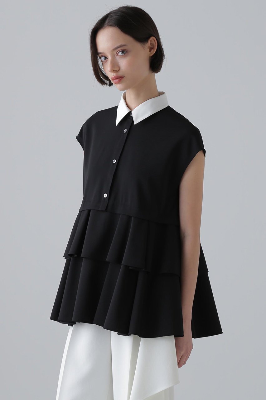 【アドーア/ADORE】のドライタッチジョーゼットブラウス 人気、トレンドファッション・服の通販 founy(ファニー) 　ファッション　Fashion　レディースファッション　Fashion for Women　トップス・カットソー　Cut & Sew Tops　キャミソール&ノースリーブ　Camisoles & Sleeveless Tops　シャツ・ブラウス・オフィスカジュアル　Elegant Blouses & Button-Ups　おすすめ　Recommended / Our Picks　ストレッチ　Stretch, Stretchy Fabric　セットアップ　Set-Up, Coordinated Outfit　ノースリーブ　Sleeveless, No-Sleeve　ペプラム　Peplum, Flared Hem　ビジネス 仕事 通勤　Business / Work / Commuting　other-2|ID: prp329100004572986 ipo3291000000035308770