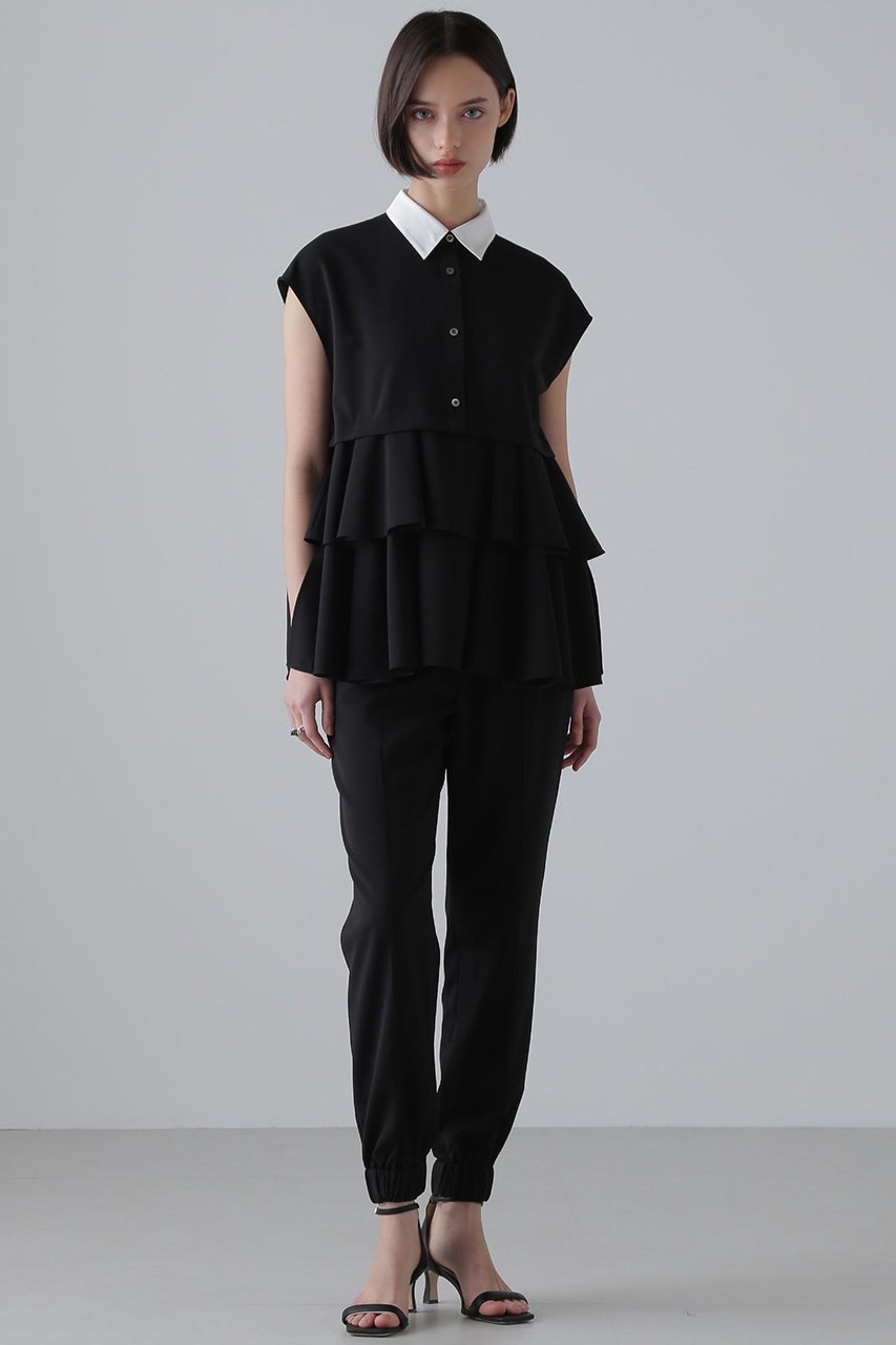 【アドーア/ADORE】のドライタッチジョーゼットブラウス 人気、トレンドファッション・服の通販 founy(ファニー) 　ファッション　Fashion　レディースファッション　Fashion for Women　トップス・カットソー　Cut & Sew Tops　キャミソール&ノースリーブ　Camisoles & Sleeveless Tops　シャツ・ブラウス・オフィスカジュアル　Elegant Blouses & Button-Ups　おすすめ　Recommended / Our Picks　ストレッチ　Stretch, Stretchy Fabric　セットアップ　Set-Up, Coordinated Outfit　ノースリーブ　Sleeveless, No-Sleeve　ペプラム　Peplum, Flared Hem　ビジネス 仕事 通勤　Business / Work / Commuting　other-4|ID: prp329100004572986 ipo3291000000035308772