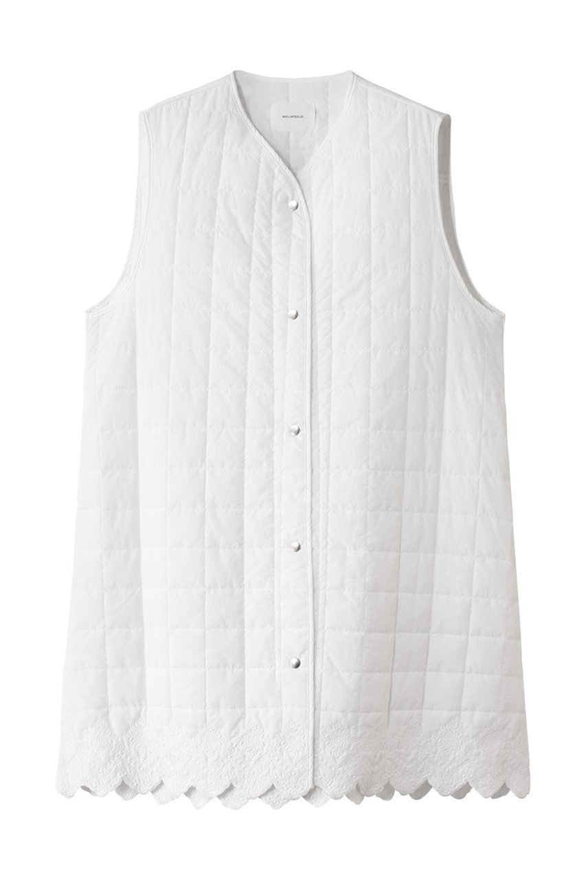 【ミディウミソリッド/MIDIUMISOLID】のembroidery quilting vest.M ベスト インテリア・キッズ・メンズ・レディースファッション・服の通販 founy(ファニー) 　ファッション　Fashion　レディースファッション　WOMEN　アウター　Coat Outerwear　ジャケット　Jackets　カットソー　Cut And Sew　キルティング　Quilting　コンビ　Combination　ジャケット　Jacket　ベスト　Vest　レース　Race　NEW・新作・新着・新入荷　New Arrivals　off white|ID: prp329100004573012 ipo3291000000032363272