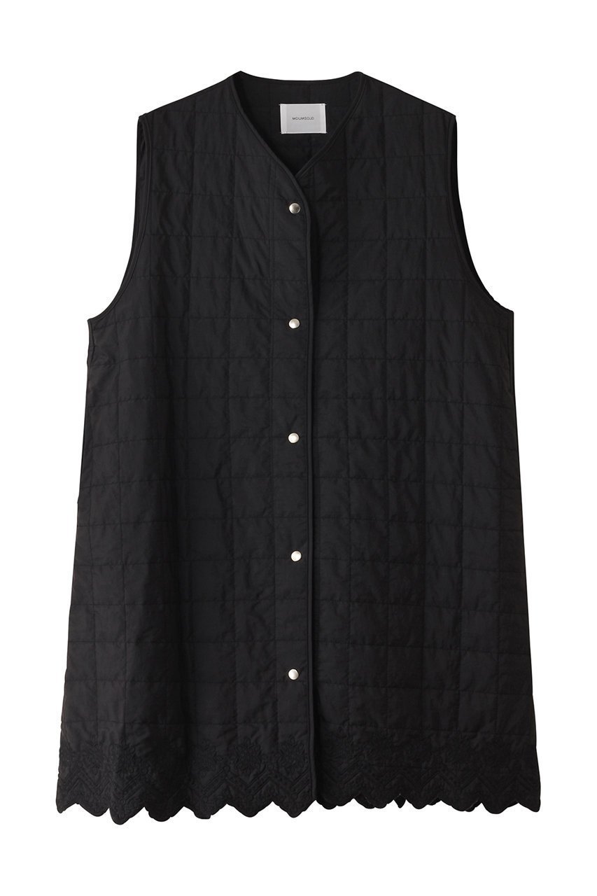 【ミディウミソリッド/MIDIUMISOLID】のembroidery quilting vest.M ベスト インテリア・キッズ・メンズ・レディースファッション・服の通販 founy(ファニー) 　ファッション　Fashion　レディースファッション　WOMEN　アウター　Coat Outerwear　ジャケット　Jackets　カットソー　Cut And Sew　キルティング　Quilting　コンビ　Combination　ジャケット　Jacket　ベスト　Vest　レース　Race　NEW・新作・新着・新入荷　New Arrivals　black|ID: prp329100004573012 ipo3291000000032363273