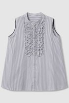 【アナイ/ANAYI】のタイプライターノースリフリル ブラウス 人気、トレンドファッション・服の通販 founy(ファニー) ファッション Fashion レディースファッション WOMEN トップス・カットソー Tops/Tshirt キャミソール / ノースリーブ No Sleeves シャツ/ブラウス Shirts/Blouses おすすめ Recommend ストライプ Stripe タイプライター Typewriter ノースリーブ No Sleeve フリル Frills フレア Flare フロント Front ボトム Bottom NEW・新作・新着・新入荷 New Arrivals 無地 Plain Color thumbnail ブルー|ID: prp329100004573019 ipo3291000000032363343