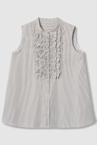 【アナイ/ANAYI】のタイプライターノースリフリル ブラウス 人気、トレンドファッション・服の通販 founy(ファニー) ファッション Fashion レディースファッション WOMEN トップス・カットソー Tops/Tshirt キャミソール / ノースリーブ No Sleeves シャツ/ブラウス Shirts/Blouses おすすめ Recommend ストライプ Stripe タイプライター Typewriter ノースリーブ No Sleeve フリル Frills フレア Flare フロント Front ボトム Bottom NEW・新作・新着・新入荷 New Arrivals 無地 Plain Color thumbnail ブラウン|ID: prp329100004573019 ipo3291000000032363344
