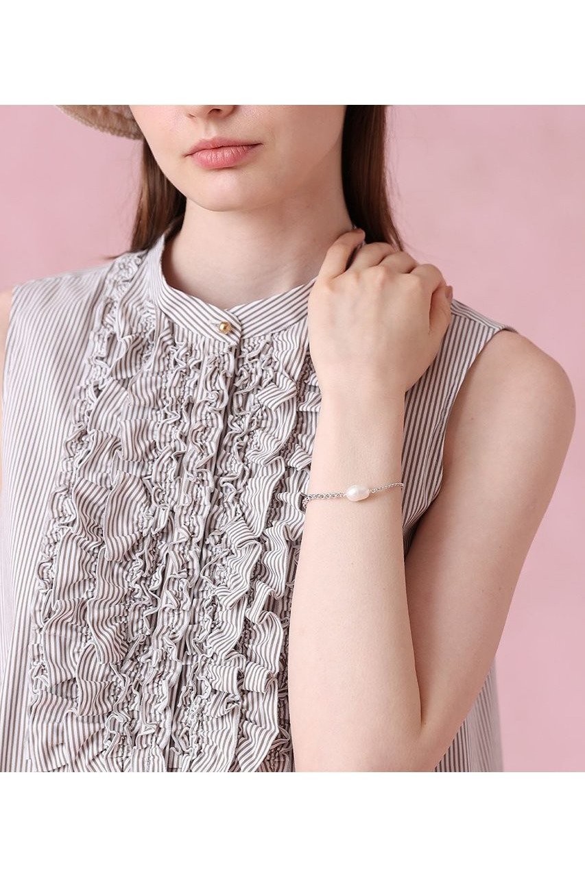 【アナイ/ANAYI】のタイプライターノースリフリル ブラウス 人気、トレンドファッション・服の通販 founy(ファニー) 　ファッション　Fashion　レディースファッション　WOMEN　トップス・カットソー　Tops/Tshirt　キャミソール / ノースリーブ　No Sleeves　シャツ/ブラウス　Shirts/Blouses　おすすめ　Recommend　ストライプ　Stripe　タイプライター　Typewriter　ノースリーブ　No Sleeve　フリル　Frills　フレア　Flare　フロント　Front　ボトム　Bottom　NEW・新作・新着・新入荷　New Arrivals　無地　Plain Color　other-6|ID: prp329100004573019 ipo3291000000032363355