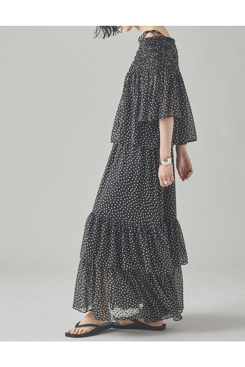 【カレンソロジー/Curensology】のドットジャガードブラウス 人気、トレンドファッション・服の通販 founy(ファニー) 　ファッション　Fashion　レディースファッション　WOMEN　トップス・カットソー　Tops/Tshirt　シャツ/ブラウス　Shirts/Blouses　おすすめ　Recommend　カーゴパンツ　Cargo Pants　キャミソール　Camisole　シフォン　Chiffon　ショート　Short　ジャカード　Jacquard　スリーブ　Sleeve　セットアップ　Set Up　デニム　Denim　プリント　Print　夏　Summer　NEW・新作・新着・新入荷　New Arrivals　日本製　Made In Japan　水玉　Polka Dots　other-5|ID: prp329100004573028 ipo3291000000032363413