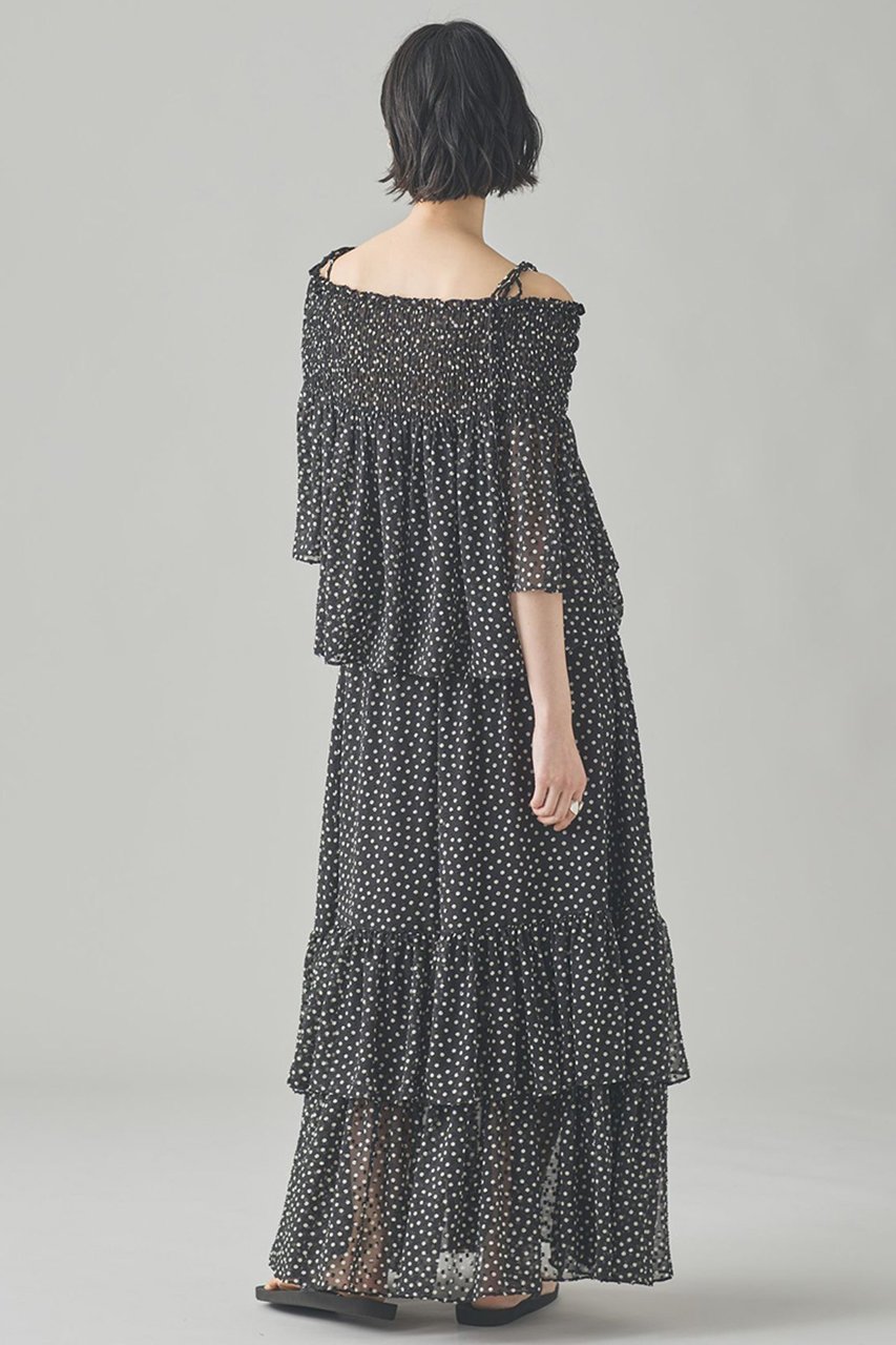 【カレンソロジー/Curensology】のドットジャガードブラウス 人気、トレンドファッション・服の通販 founy(ファニー) 　ファッション　Fashion　レディースファッション　WOMEN　トップス・カットソー　Tops/Tshirt　シャツ/ブラウス　Shirts/Blouses　おすすめ　Recommend　カーゴパンツ　Cargo Pants　キャミソール　Camisole　シフォン　Chiffon　ショート　Short　ジャカード　Jacquard　スリーブ　Sleeve　セットアップ　Set Up　デニム　Denim　プリント　Print　夏　Summer　NEW・新作・新着・新入荷　New Arrivals　日本製　Made In Japan　水玉　Polka Dots　other-6|ID: prp329100004573028 ipo3291000000032363414