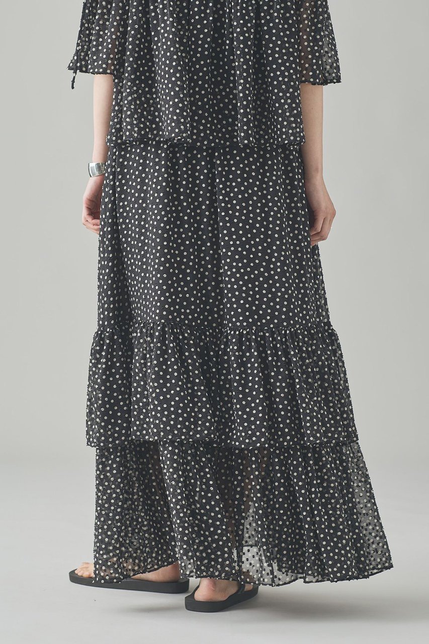 【カレンソロジー/Curensology】のドットジャガードスカート 人気、トレンドファッション・服の通販 founy(ファニー) 　ファッション　Fashion　レディースファッション　WOMEN　スカート　Skirt　ロングスカート　Long Skirt　サマー　Summer　シアー　Sheer　シフォン　Chiffon　ジャカード　Jacquard　セットアップ　Set Up　ティアードスカート　Tiered Skirt　プリント　Print　ロング　Long　NEW・新作・新着・新入荷　New Arrivals　日本製　Made In Japan　水玉　Polka Dots　other-5|ID: prp329100004573030 ipo3291000000032363428