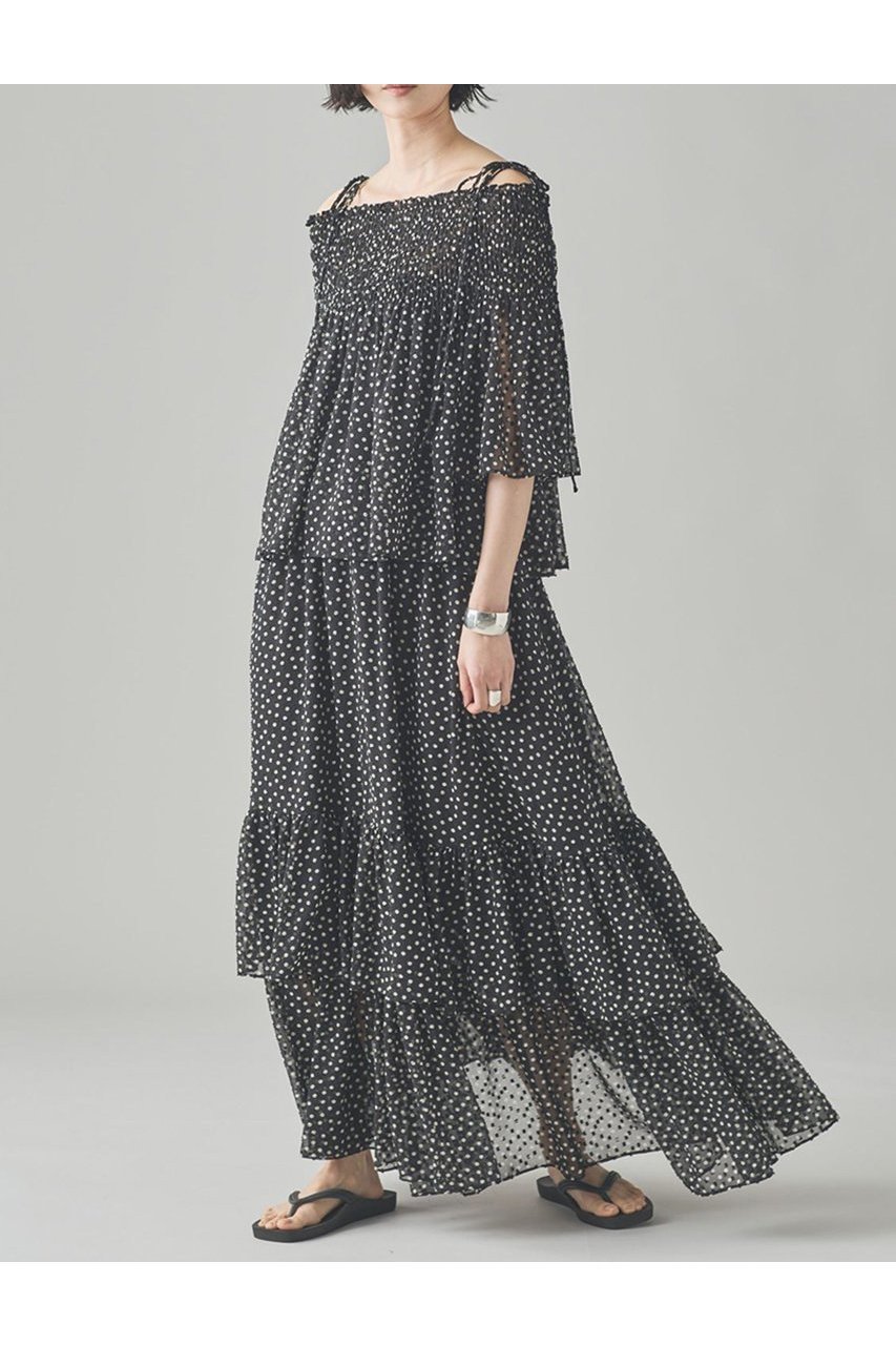【カレンソロジー/Curensology】のドットジャガードスカート 人気、トレンドファッション・服の通販 founy(ファニー) 　ファッション　Fashion　レディースファッション　WOMEN　スカート　Skirt　ロングスカート　Long Skirt　サマー　Summer　シアー　Sheer　シフォン　Chiffon　ジャカード　Jacquard　セットアップ　Set Up　ティアードスカート　Tiered Skirt　プリント　Print　ロング　Long　NEW・新作・新着・新入荷　New Arrivals　日本製　Made In Japan　水玉　Polka Dots　other-6|ID: prp329100004573030 ipo3291000000032363430