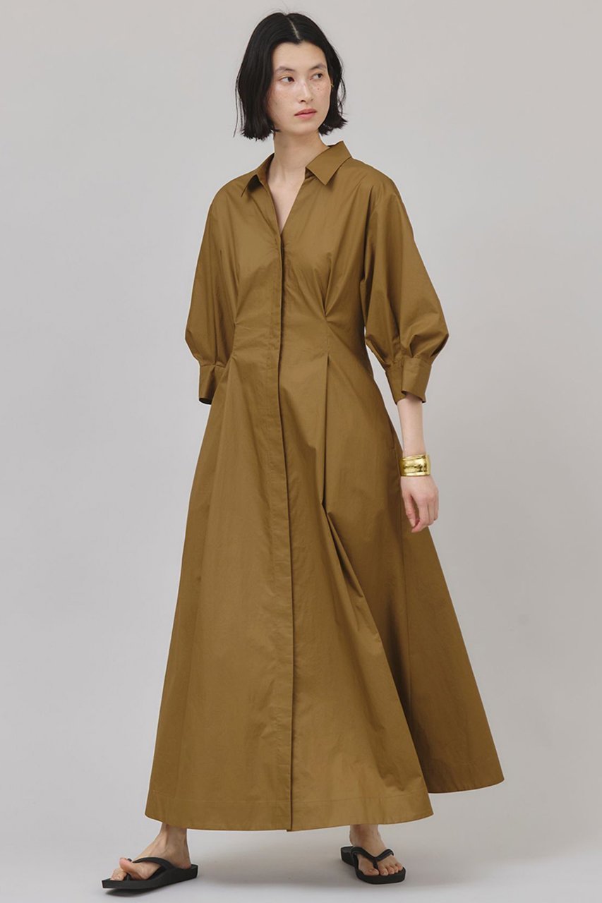 【カレンソロジー/Curensology】のタックシャツワンピース 人気、トレンドファッション・服の通販 founy(ファニー) 　ファッション　Fashion　レディースファッション　Fashion for Women　ワンピース　Dresses　シャツワンピース / 1枚で着映えコーデ　Shirt Dresses　チュニック　Tunic Tops & Dresses　サンダル　Sandals, Summer Shoes　シェイプ　Shape, Slim Fit　チュニック　Tunic, Long Top　ロング　Long, Long-Length　other-2|ID: prp329100004573031 ipo3291000000035311064