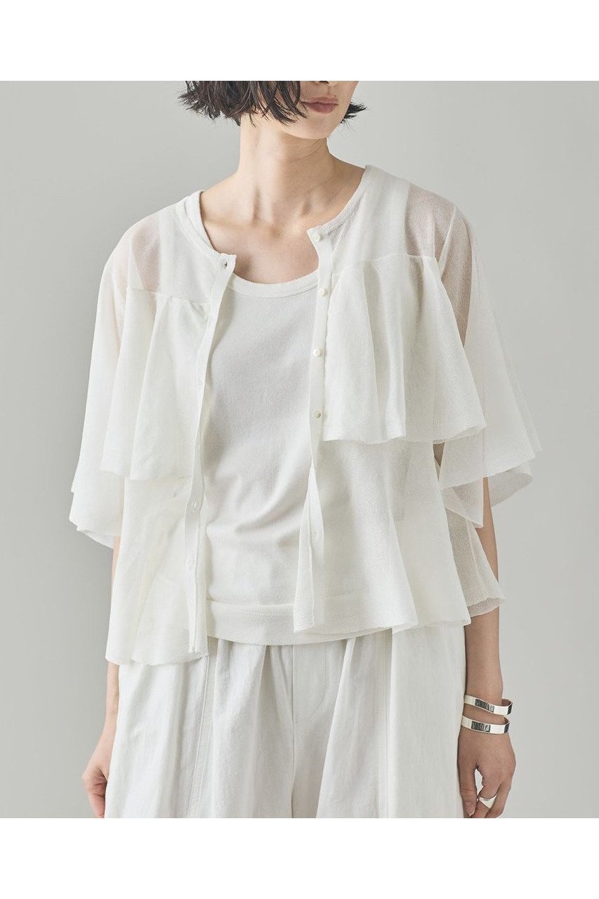 【カレンソロジー/Curensology】のフレアー2WAYニットプルオーバー 人気、トレンドファッション・服の通販 founy(ファニー) 　ファッション　Fashion　レディースファッション　WOMEN　トップス・カットソー　Tops/Tshirt　ニット　Knit Tops　プルオーバー　Pullover　なめらか　Smooth　サマー　Summer　シアー　Sheer　デニム　Denim　フレア　Flare　NEW・新作・新着・新入荷　New Arrivals　 other-1|ID: prp329100004573033 ipo3291000000032363446