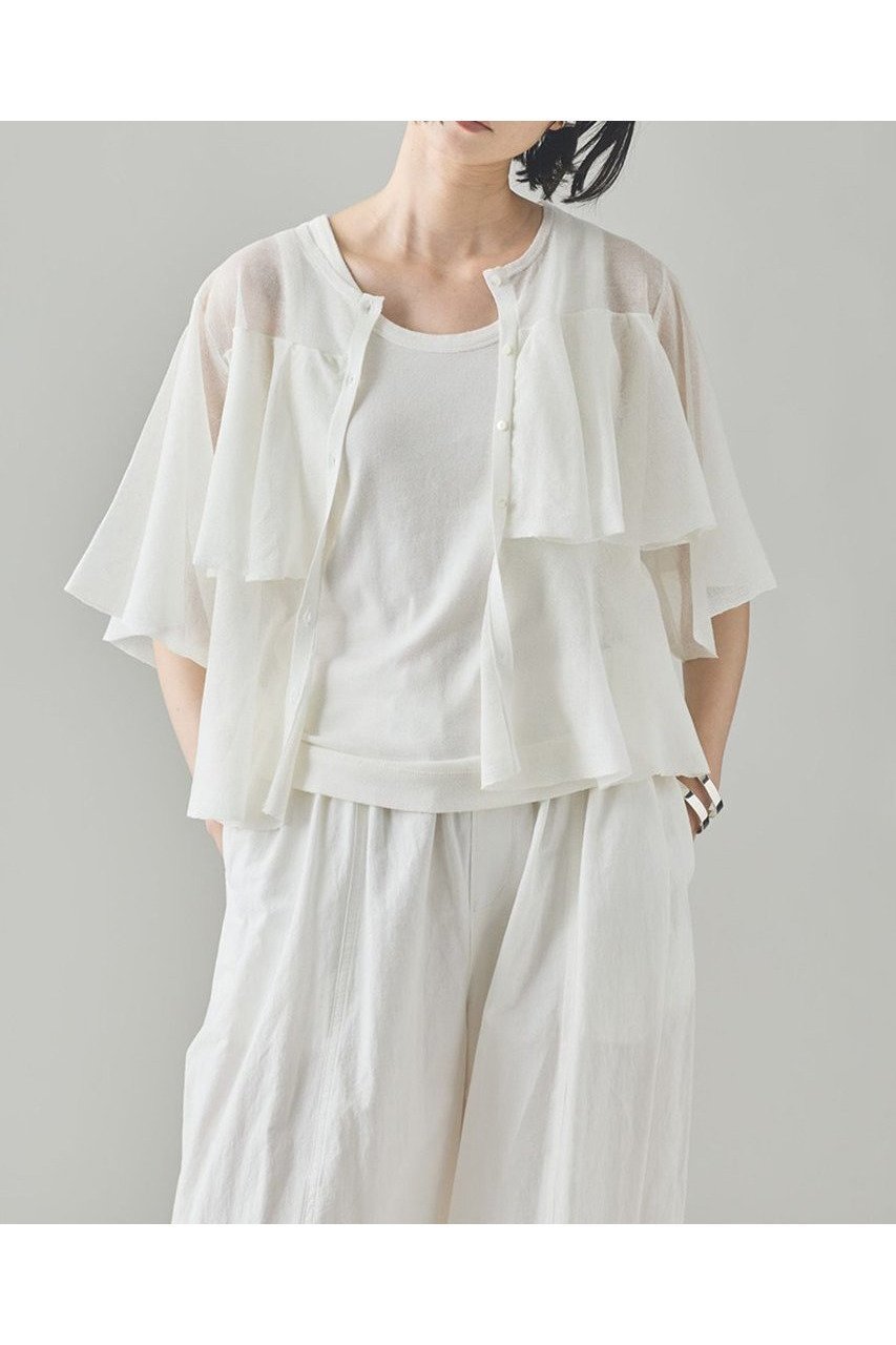【カレンソロジー/Curensology】のフレアー2WAYニットプルオーバー 人気、トレンドファッション・服の通販 founy(ファニー) 　ファッション　Fashion　レディースファッション　WOMEN　トップス・カットソー　Tops/Tshirt　ニット　Knit Tops　プルオーバー　Pullover　なめらか　Smooth　サマー　Summer　シアー　Sheer　デニム　Denim　フレア　Flare　NEW・新作・新着・新入荷　New Arrivals　other-2|ID: prp329100004573033 ipo3291000000032363453