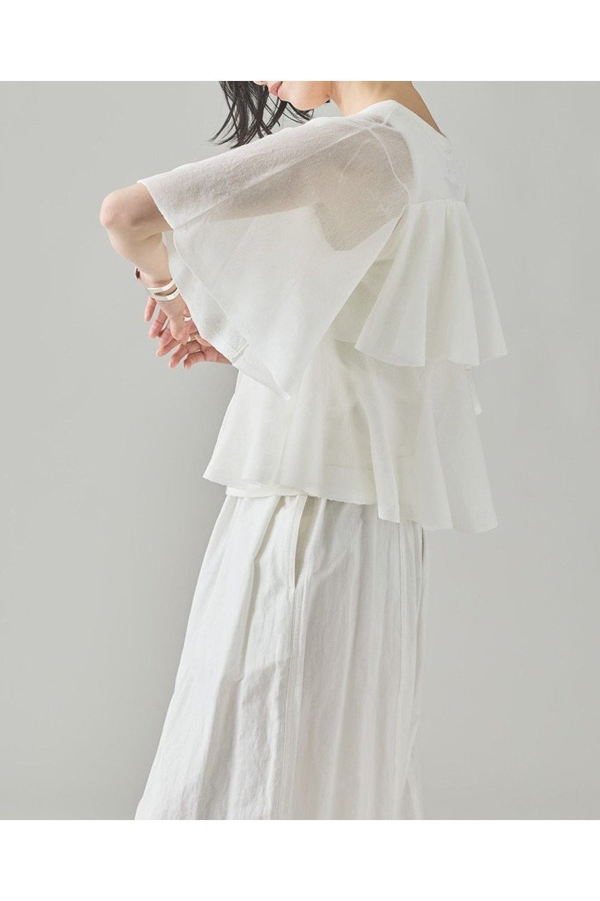 【カレンソロジー/Curensology】のフレアー2WAYニットプルオーバー 人気、トレンドファッション・服の通販 founy(ファニー) 　ファッション　Fashion　レディースファッション　WOMEN　トップス・カットソー　Tops/Tshirt　ニット　Knit Tops　プルオーバー　Pullover　なめらか　Smooth　サマー　Summer　シアー　Sheer　デニム　Denim　フレア　Flare　NEW・新作・新着・新入荷　New Arrivals　other-3|ID: prp329100004573033 ipo3291000000032363454