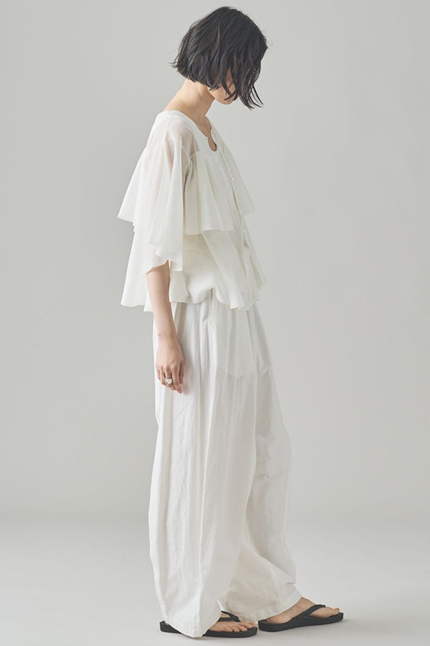 【カレンソロジー/Curensology】のフレアー2WAYニットプルオーバー 人気、トレンドファッション・服の通販 founy(ファニー) 　ファッション　Fashion　レディースファッション　WOMEN　トップス・カットソー　Tops/Tshirt　ニット　Knit Tops　プルオーバー　Pullover　なめらか　Smooth　サマー　Summer　シアー　Sheer　デニム　Denim　フレア　Flare　NEW・新作・新着・新入荷　New Arrivals　other-5|ID: prp329100004573033 ipo3291000000032363456