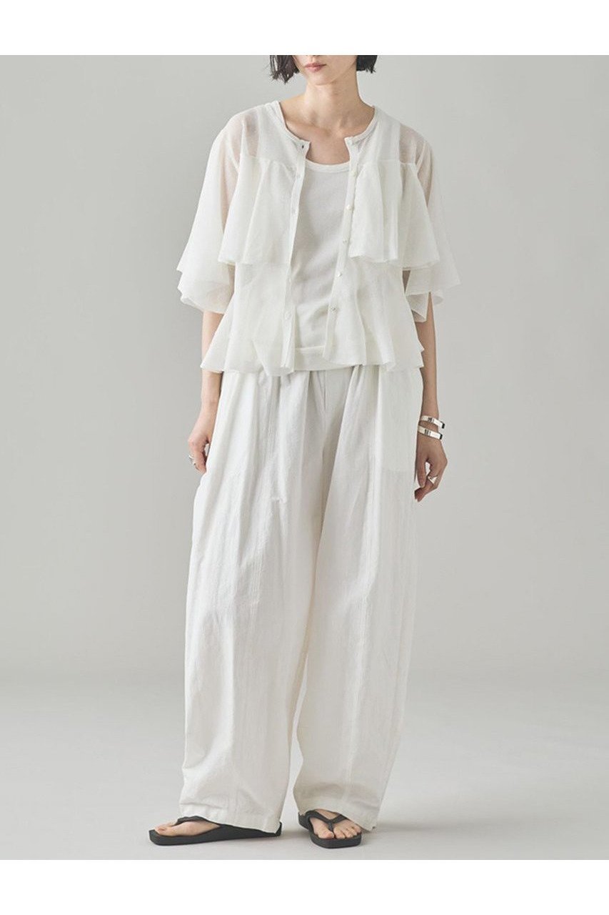 【カレンソロジー/Curensology】のフレアー2WAYニットプルオーバー 人気、トレンドファッション・服の通販 founy(ファニー) 　ファッション　Fashion　レディースファッション　WOMEN　トップス・カットソー　Tops/Tshirt　ニット　Knit Tops　プルオーバー　Pullover　なめらか　Smooth　サマー　Summer　シアー　Sheer　デニム　Denim　フレア　Flare　NEW・新作・新着・新入荷　New Arrivals　other-6|ID: prp329100004573033 ipo3291000000032363457