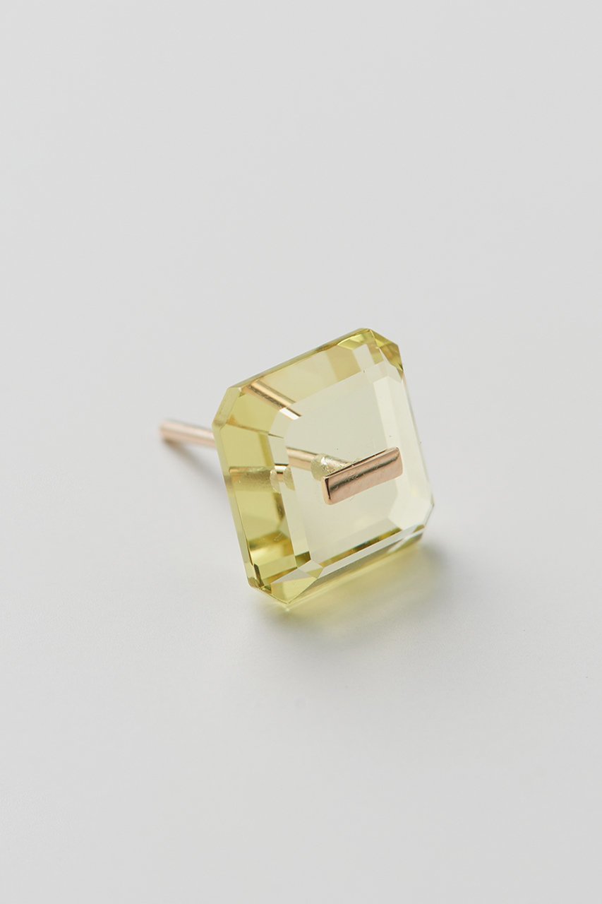 【ヒロタカ/Hirotaka】の【Bird of Paradise】Naked Square Stone Stud ピアス(片耳用) インテリア・キッズ・メンズ・レディースファッション・服の通販 founy(ファニー) 　ファッション　Fashion　レディースファッション　WOMEN　ジュエリー　Jewelry　リング　Rings　イヤリング　Earrings　2025年　2025　イヤリング　Earrings　片耳　One Ear　A/W・秋冬　Aw・Autumn/Winter・Fw・Fall-Winter　レモンクォーツ|ID: prp329100004573038 ipo3291000000032363584