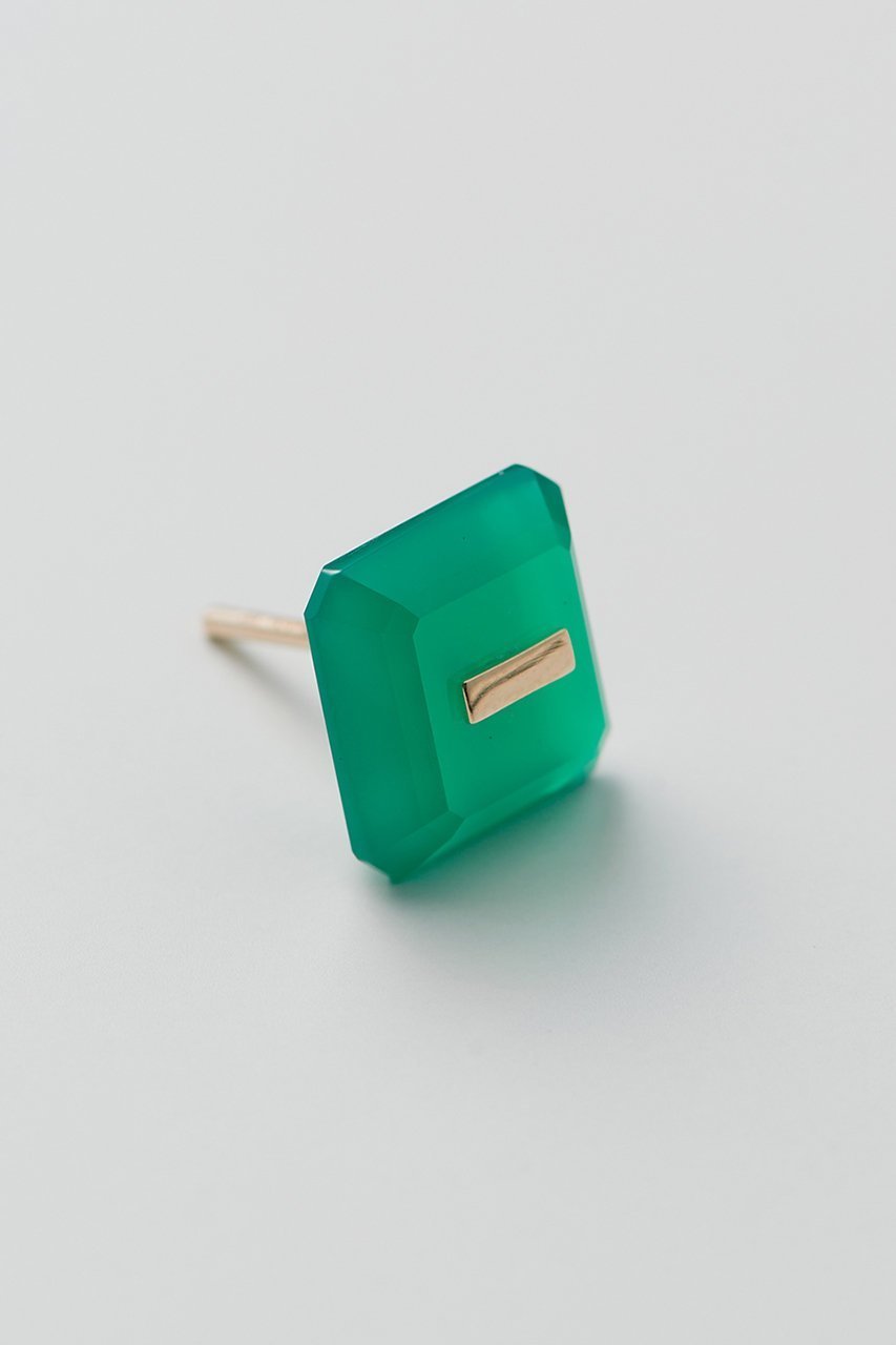 【ヒロタカ/Hirotaka】の【Bird of Paradise】Naked Square Stone Stud ピアス(片耳用) インテリア・キッズ・メンズ・レディースファッション・服の通販 founy(ファニー) 　ファッション　Fashion　レディースファッション　WOMEN　ジュエリー　Jewelry　リング　Rings　イヤリング　Earrings　2025年　2025　イヤリング　Earrings　片耳　One Ear　A/W・秋冬　Aw・Autumn/Winter・Fw・Fall-Winter　グリーンアゲート|ID: prp329100004573039 ipo3291000000032363594