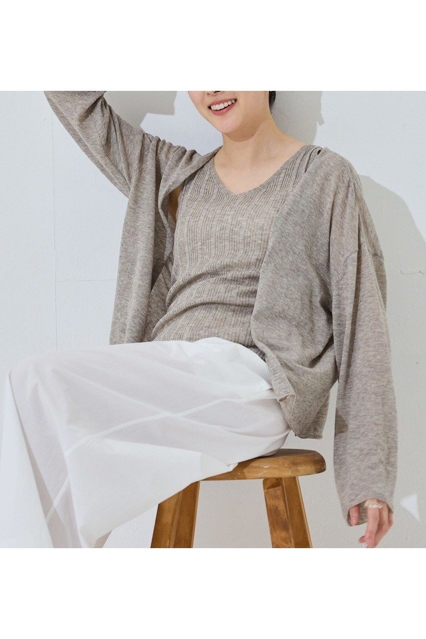 【プリスティン/PRISTINE】の爽ヤクボレロカーデ 人気、トレンドファッション・服の通販 founy(ファニー) 　ファッション　Fashion　レディースファッション　WOMEN　トップス・カットソー　Tops/Tshirt　ニット　Knit Tops　カーディガン　Cardigans　カーディガン　Cardigan　シアー　Sheer　ショート　Short　ボレロ　Bolero　NEW・新作・新着・新入荷　New Arrivals　other-6|ID: prp329100004573866 ipo3291000000032375600
